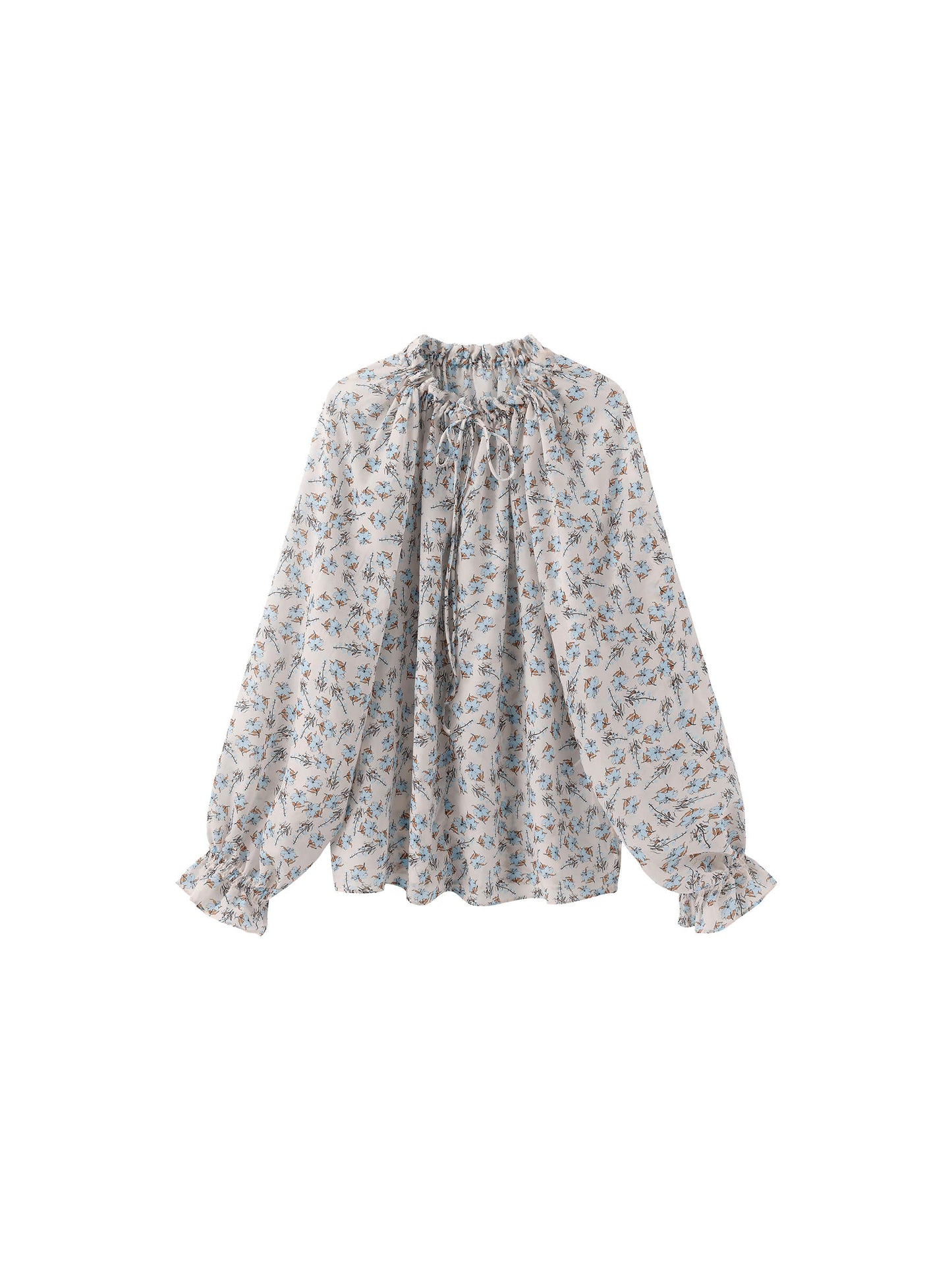 V-Neck Flowy Floral Blouse
