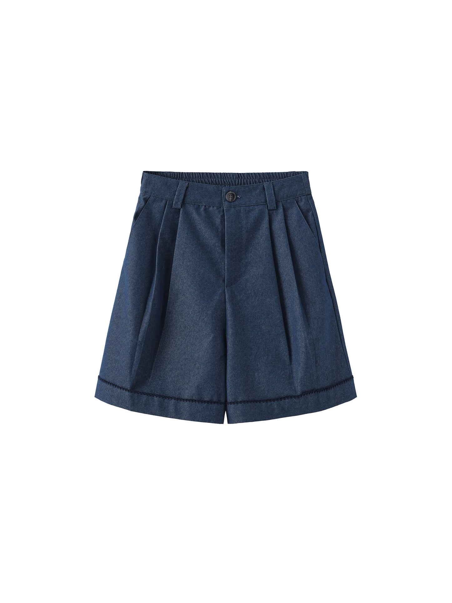 Pleated Wide-Leg Shorts