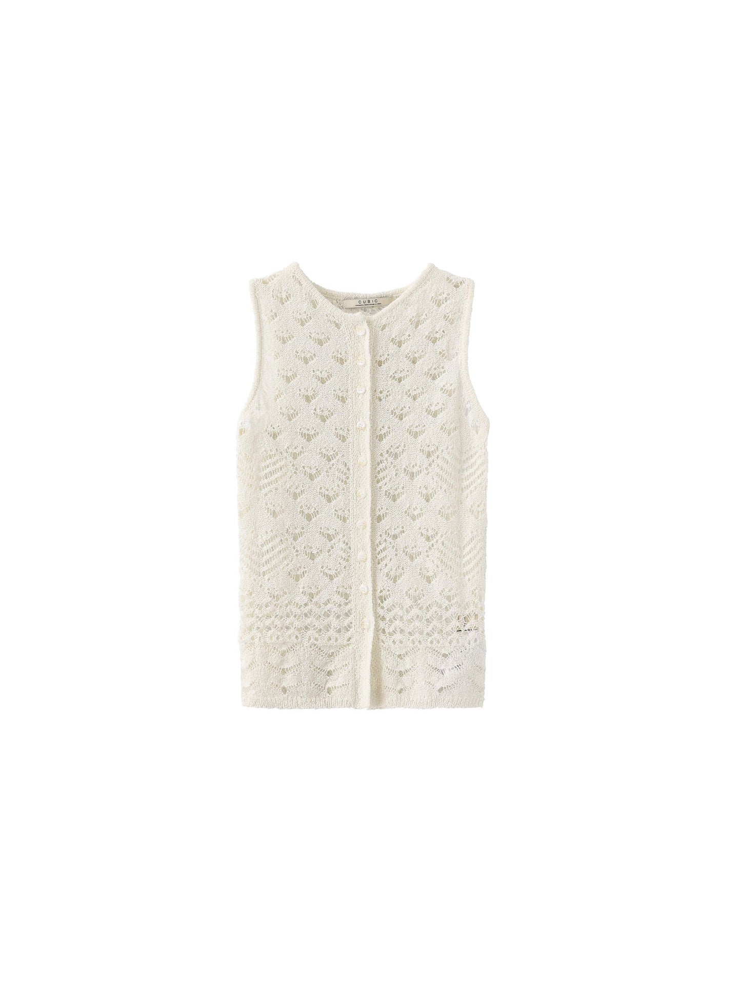 Hollow-Out Crochet Knit Sleeveless Top