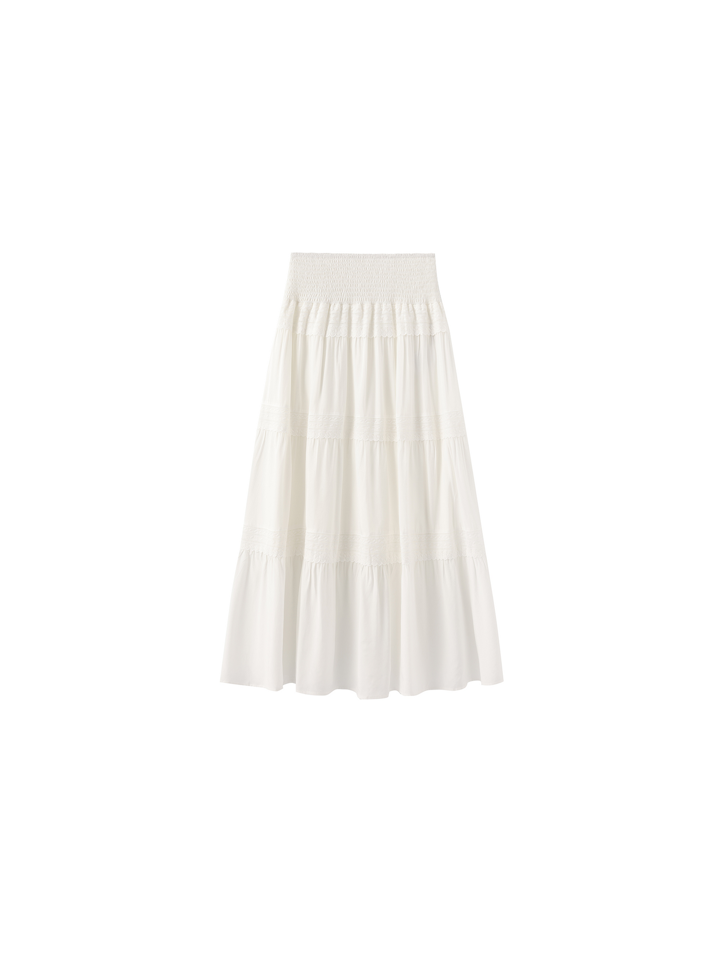 Panelled Lace Maxi Skirt