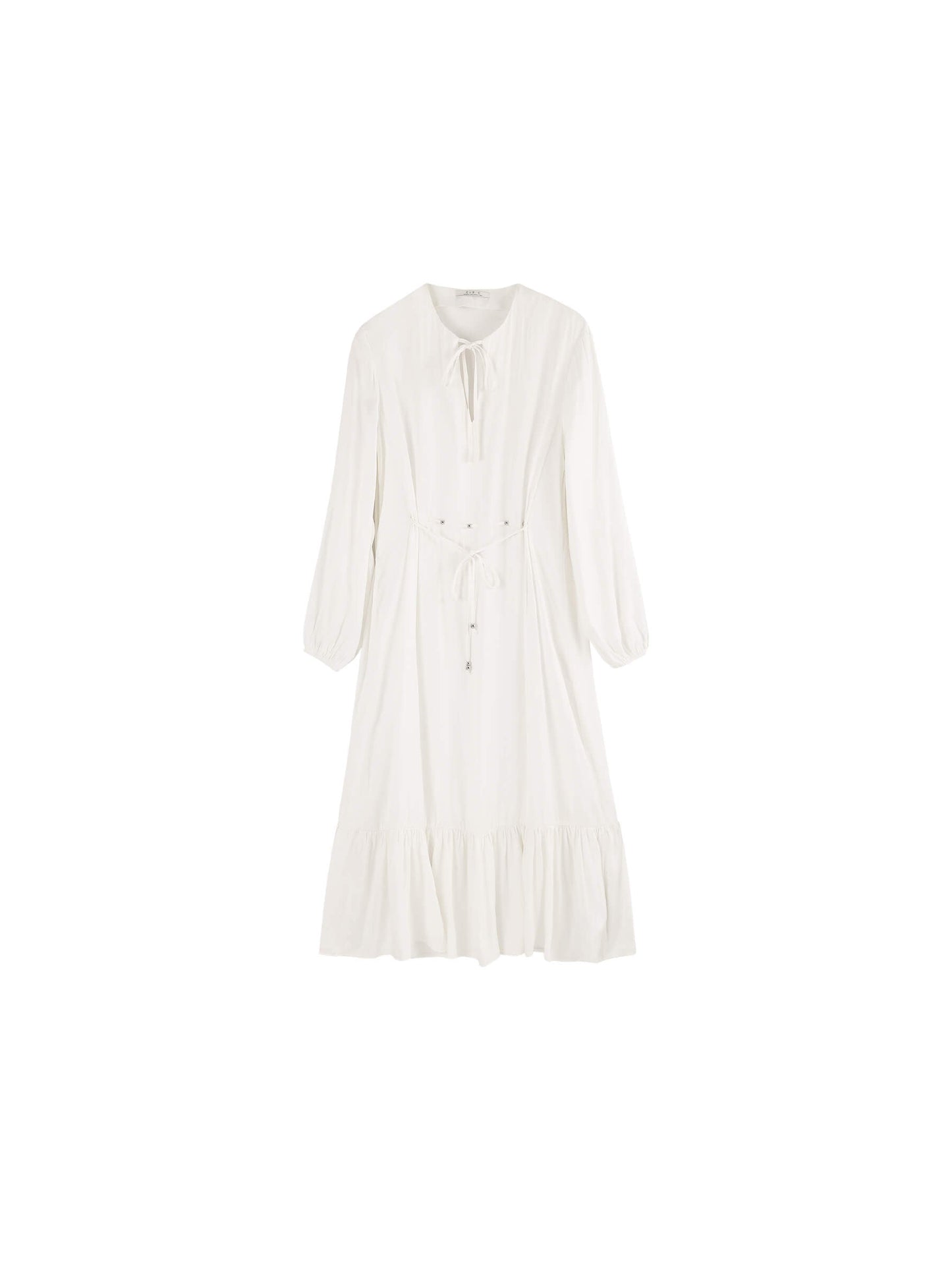 Tiered Long Sleeve A-line Dress