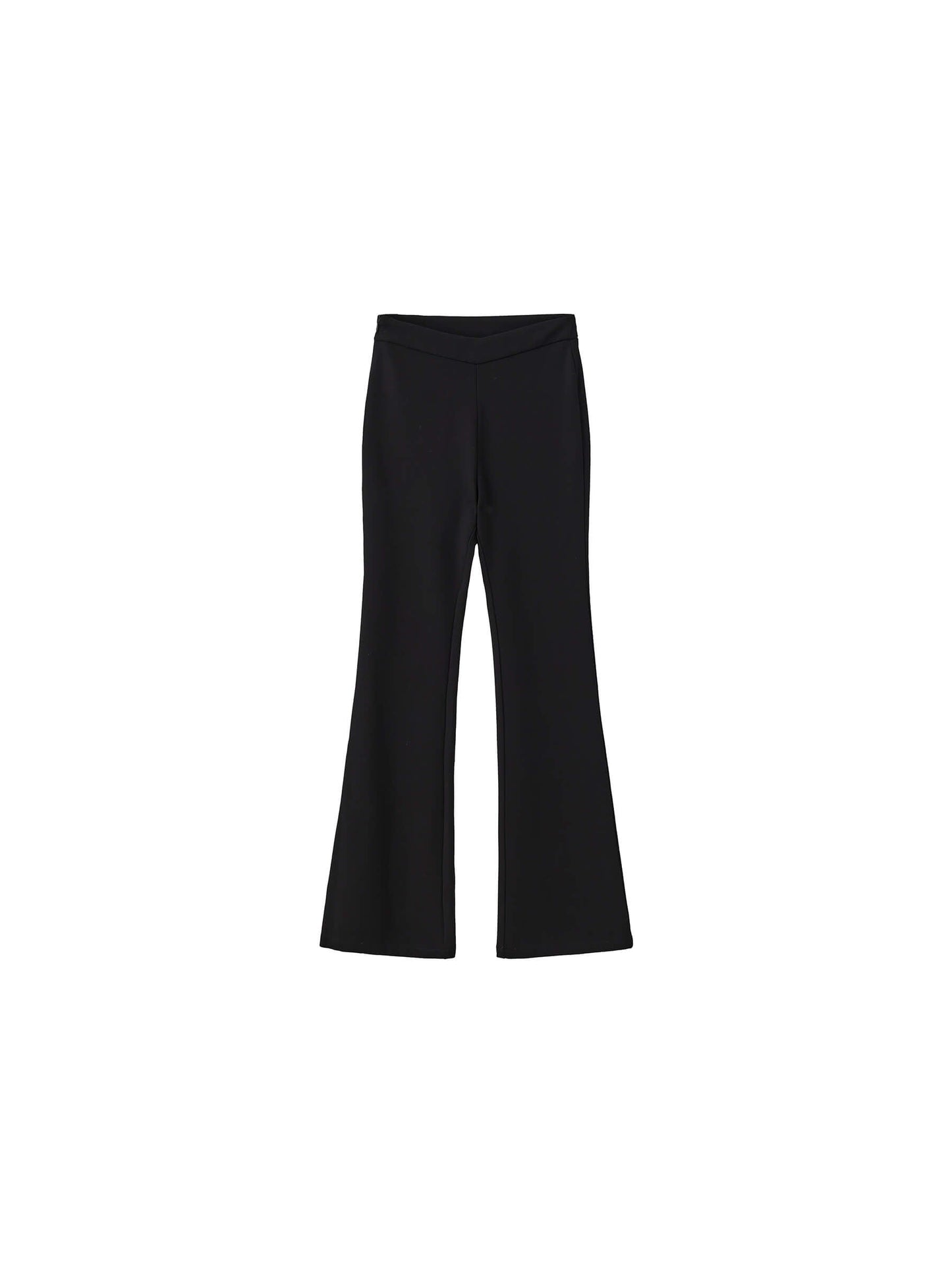 High Waisted Flared High Elastic Trousers