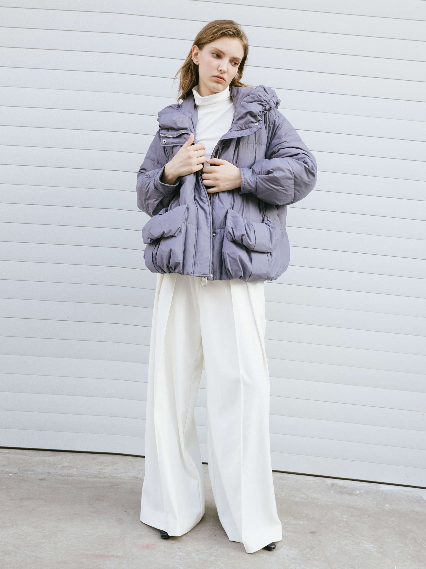 Gathered Short Puffer Jacket