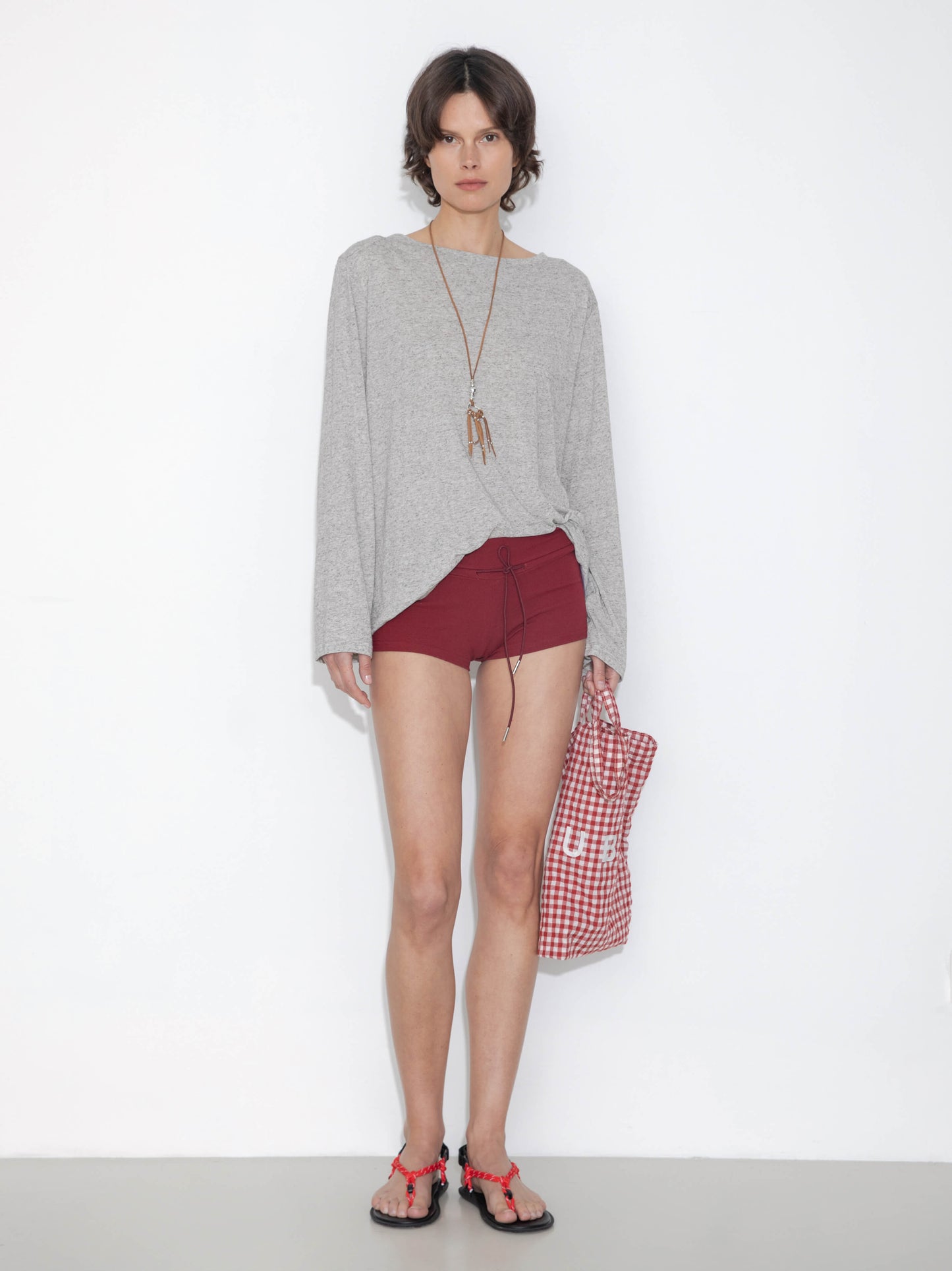 Loose Crew Neck Long Sleeve Knit Top