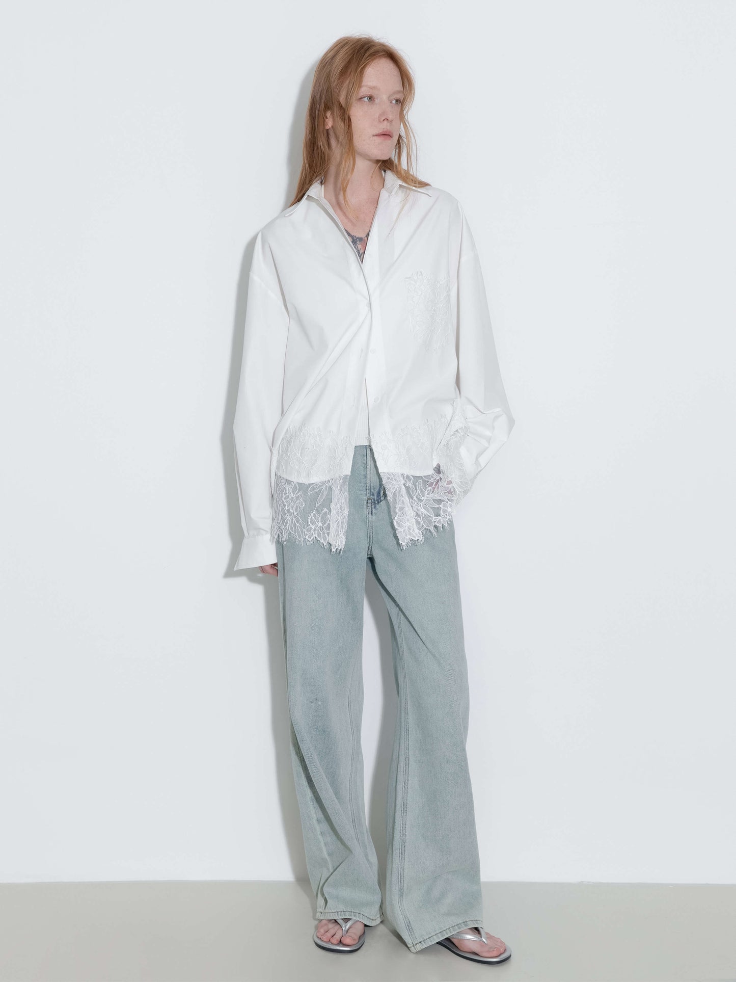 Lace Panel Shirt