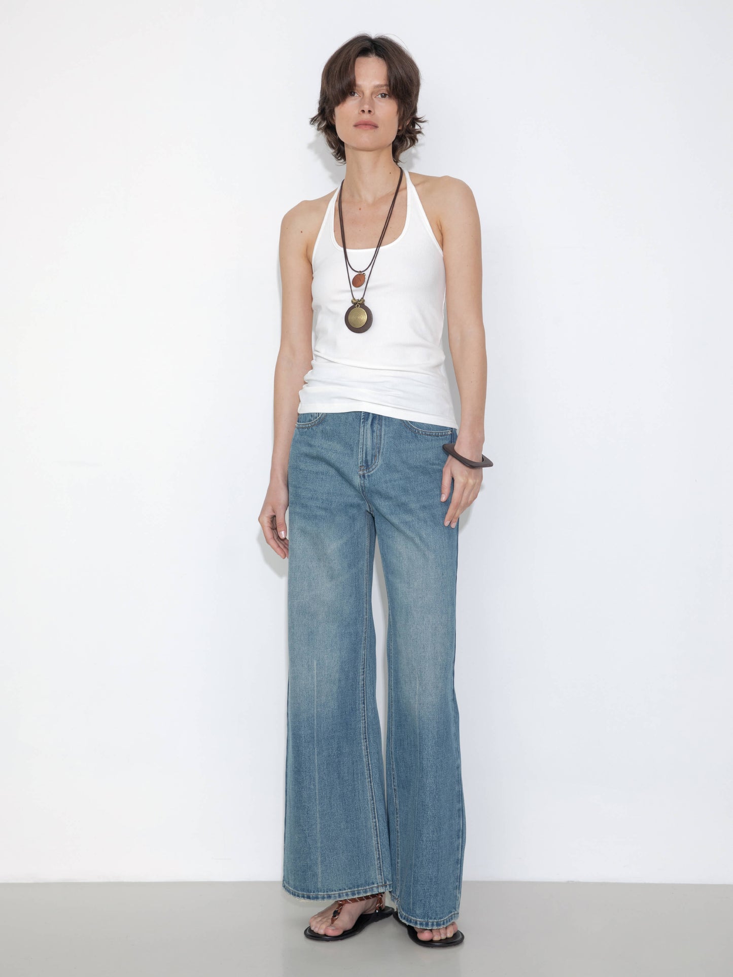C BY CUBIC Slim-Fit Sleeveless Knit Tank Top