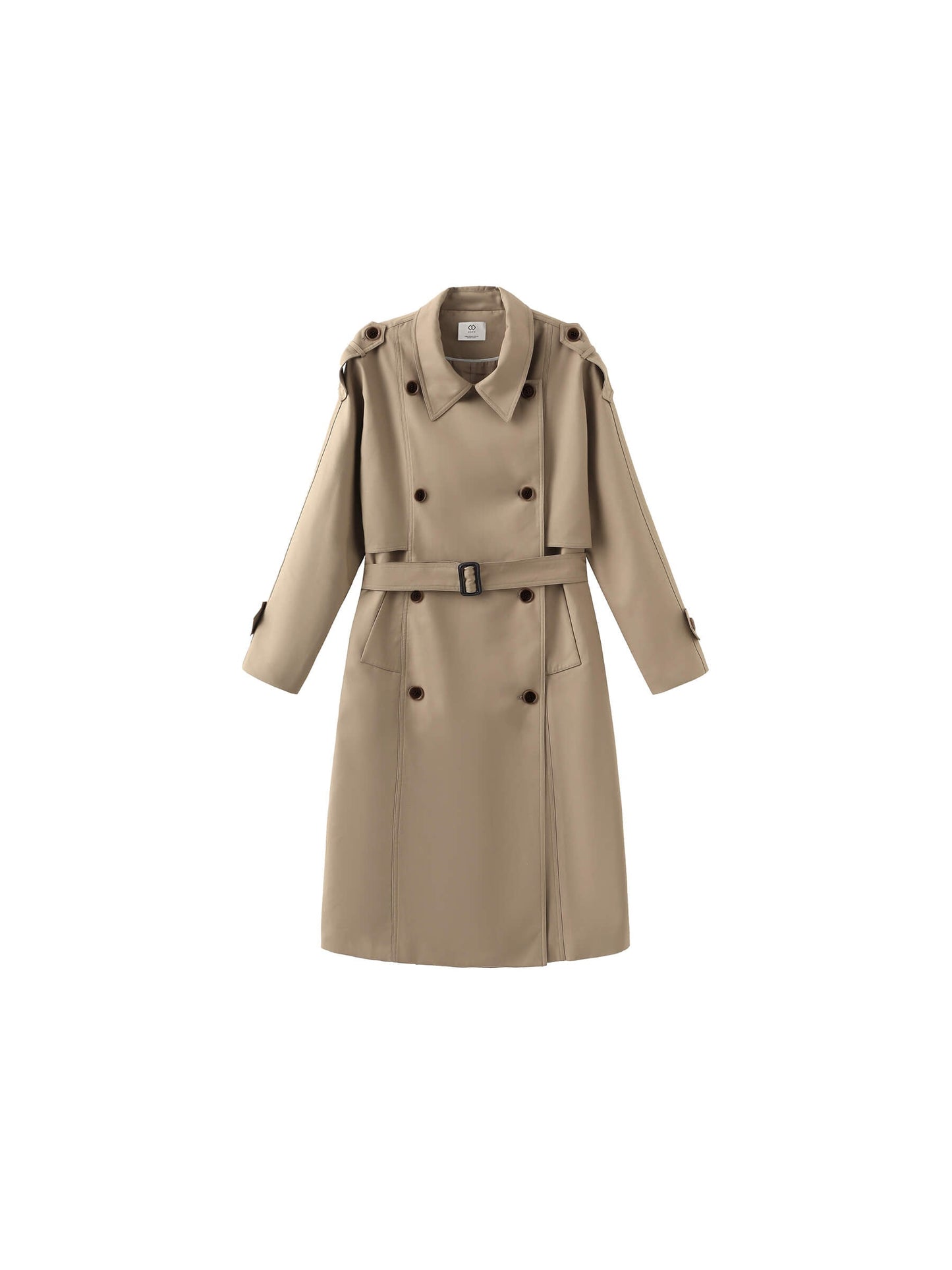 Double Breasted Trench Coat with Belt