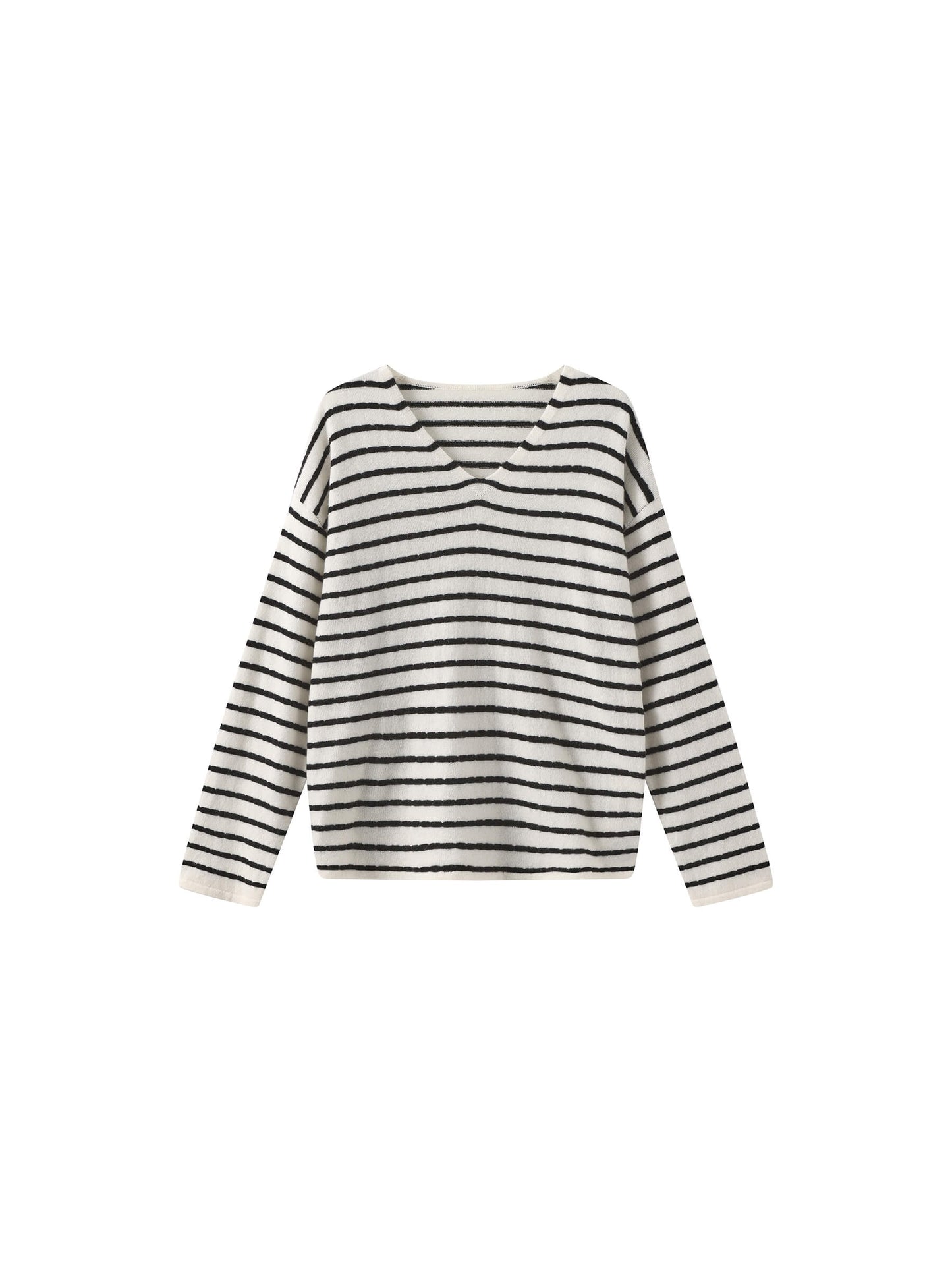 ONE BY CUBIC Striped Wool Knitted Jumper