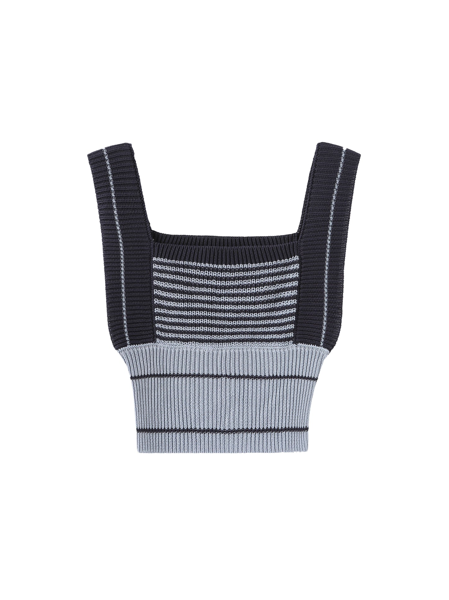 Sleeveless Striped Fitted Knit Top