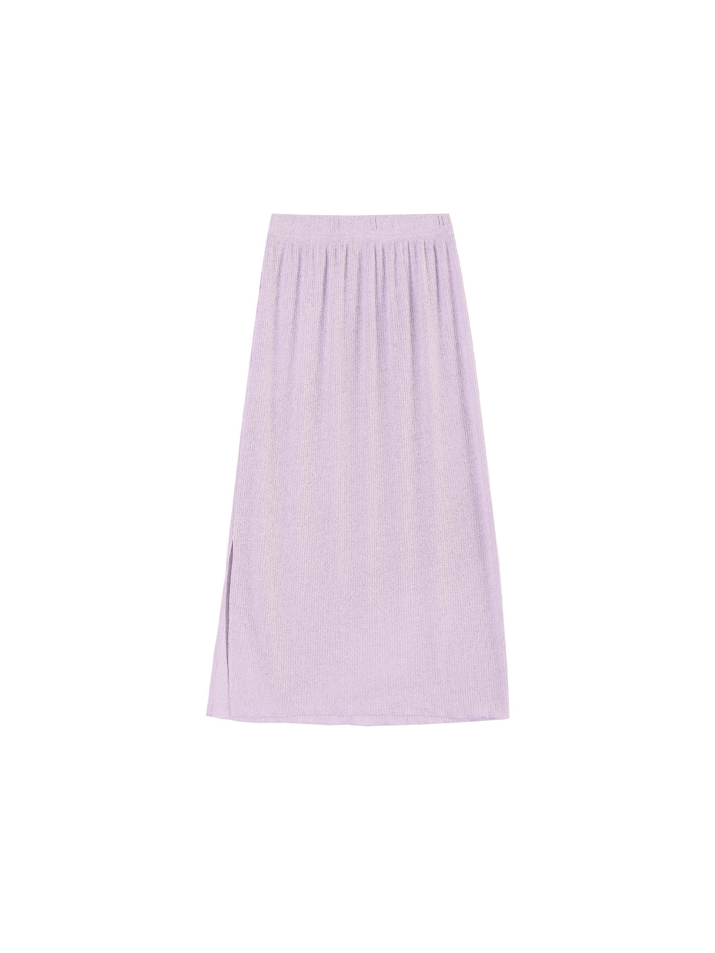 A-line Ribbed Knit Midi Skirt