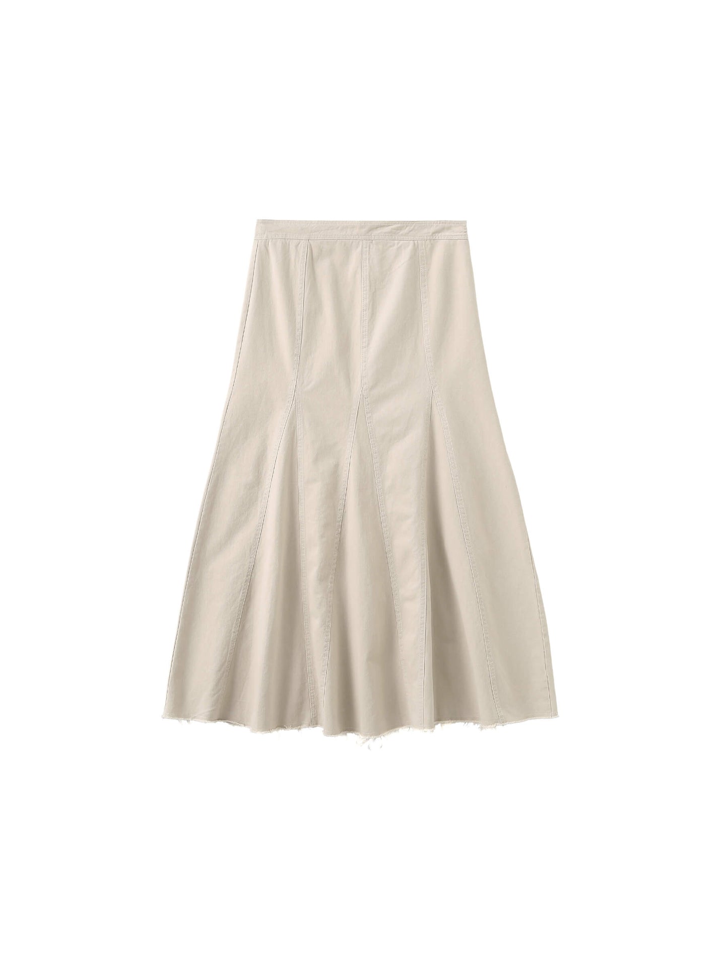 Frayed Denim Maxi Skirt