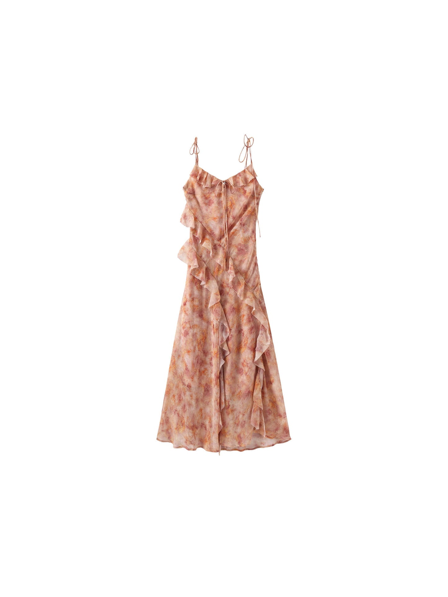 Asymmetrical Floral Print Cami Dress