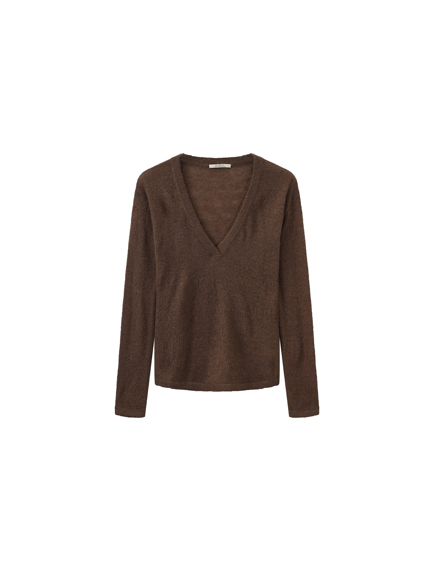 V-Neck Semi-Sheer Loose-Fit Knit Cover-Up