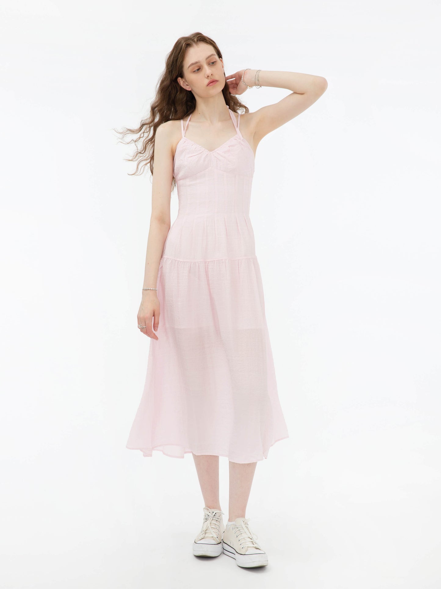 Sweetheart Sheer Midi Dress