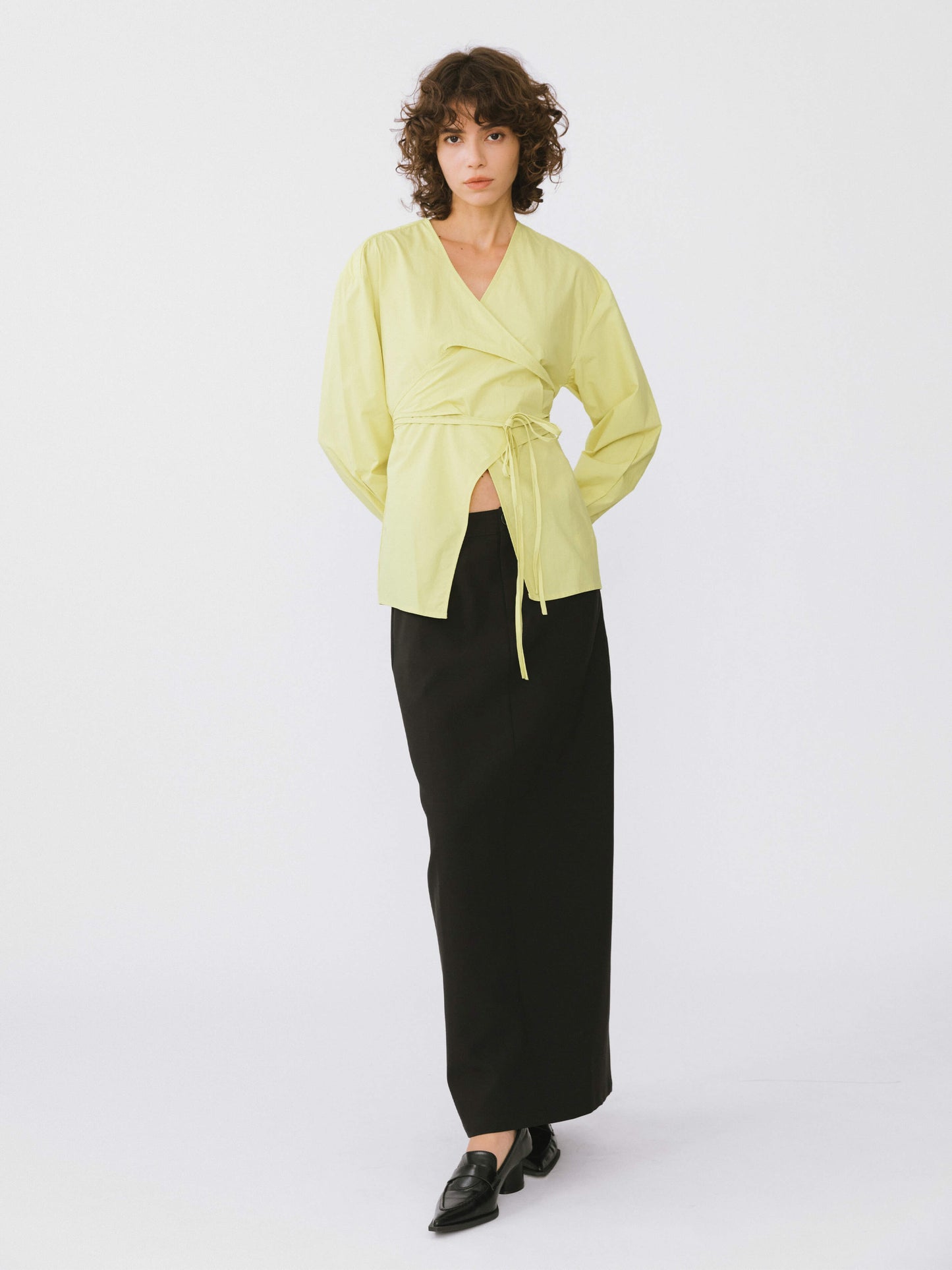 V-Neck Criss-Crossed Layered Blouse