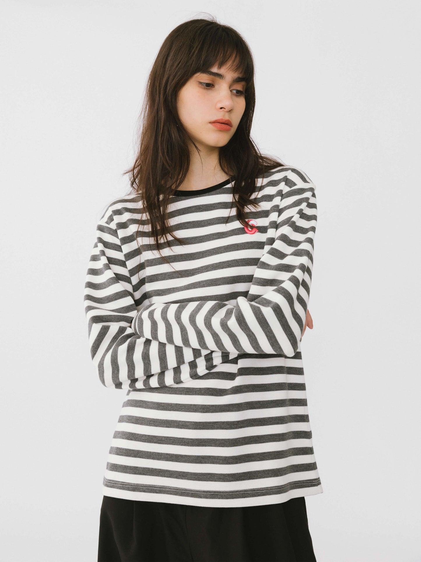 Oversized Striped Long Sleeve Top