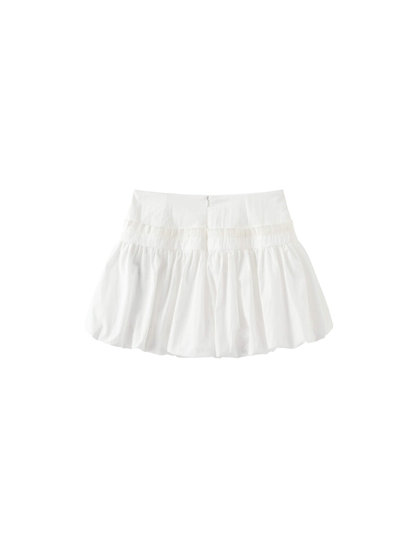 A-line Pleated Patchwork Bud Skirt