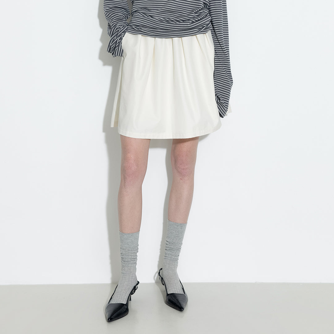 A-line Skirt with Cotton blend
