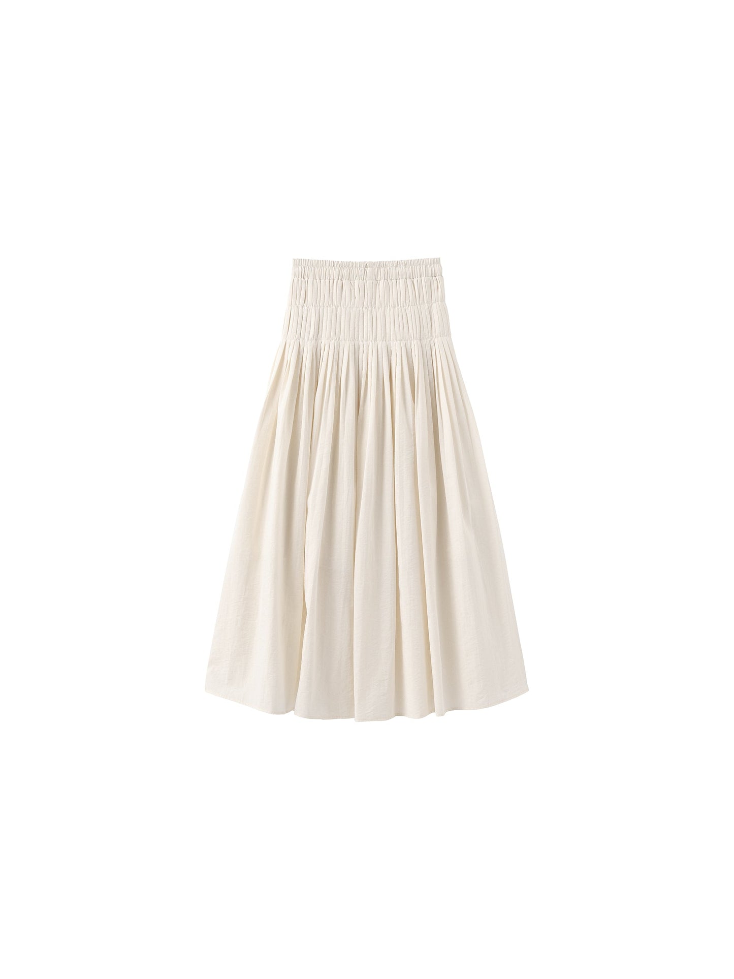 High-Waist Drawstring Pleated Skirt