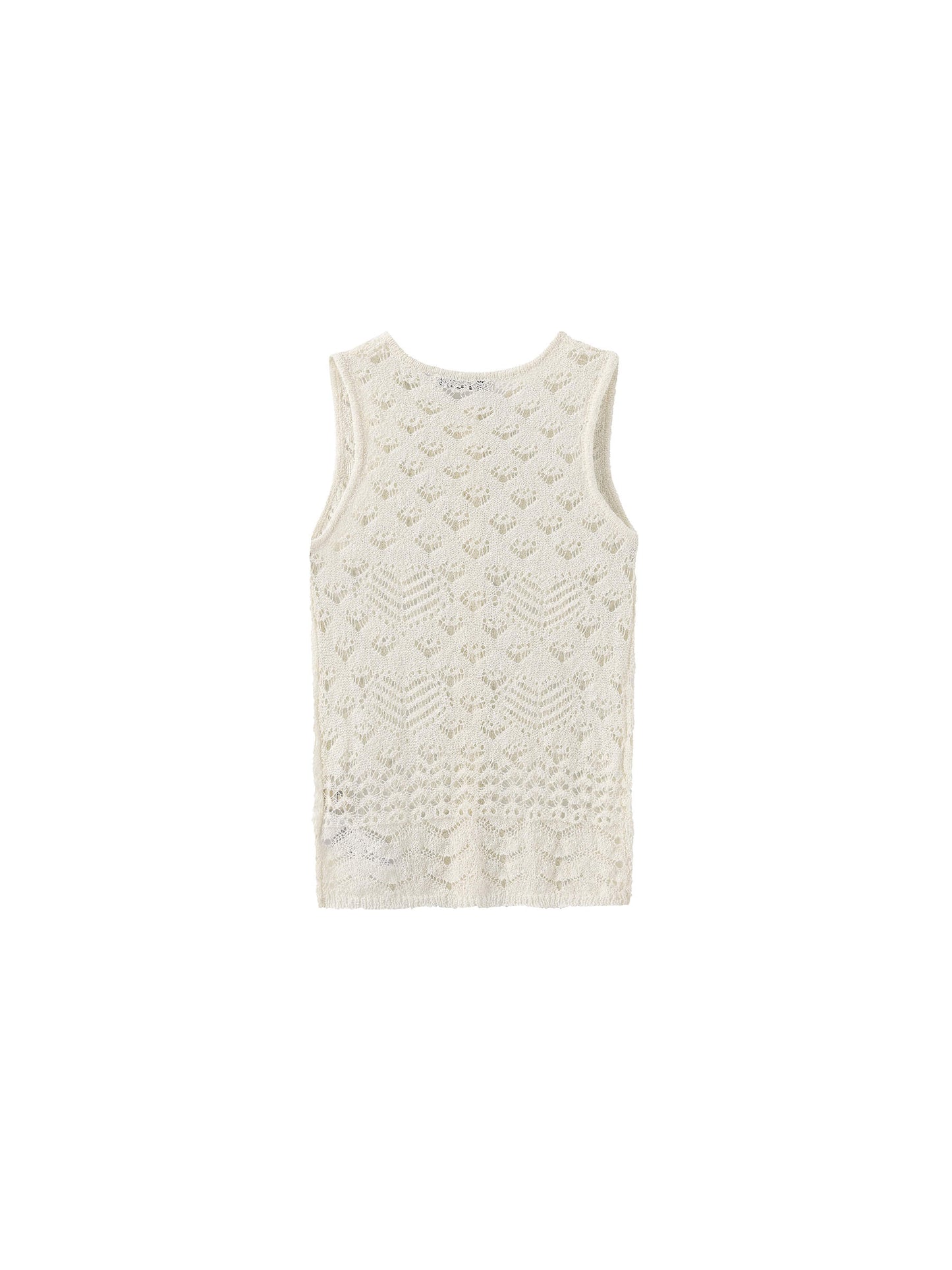 Hollow-Out Crochet Knit Sleeveless Top