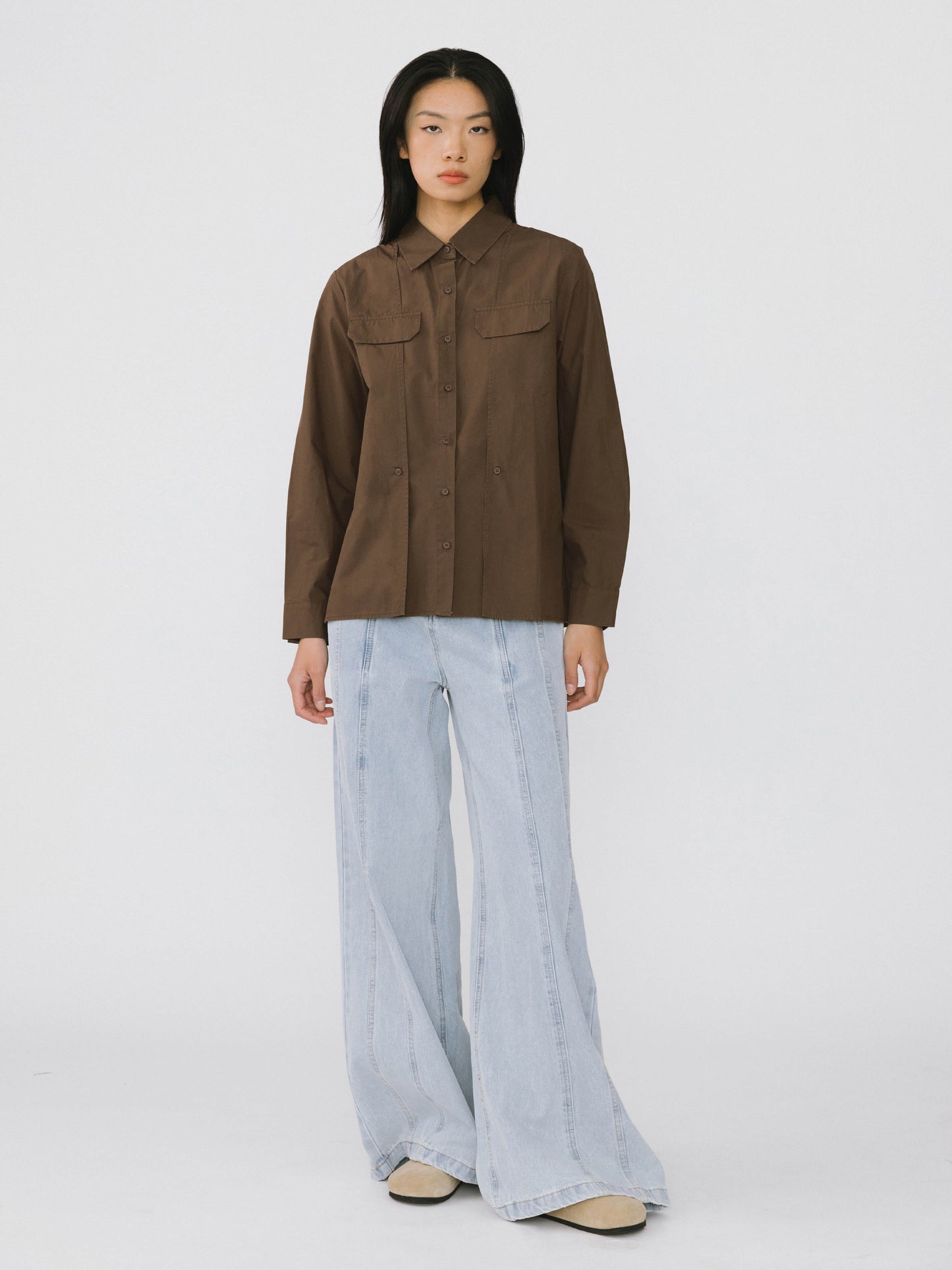 Faux Pocket 100% Cotton Shirt