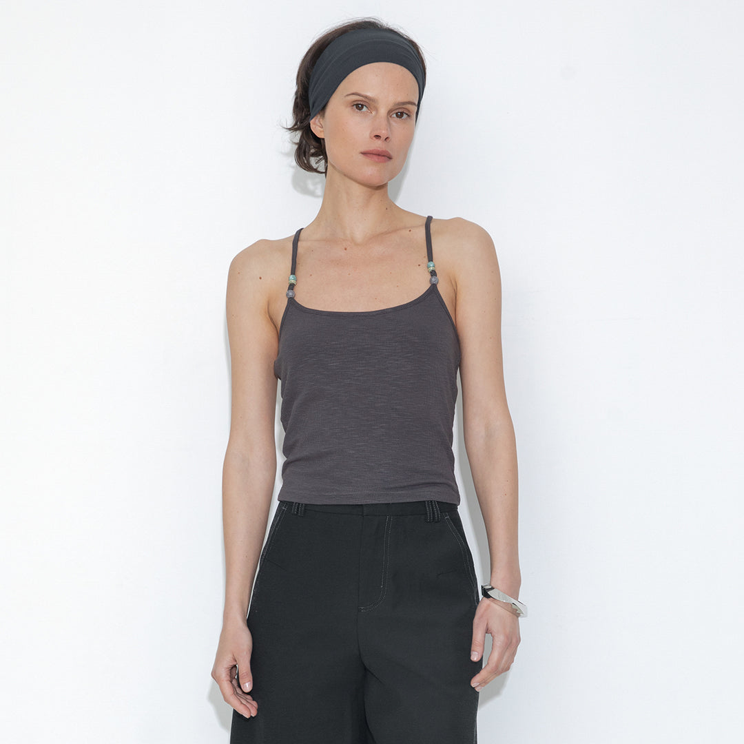 Beaded Slim Fit Cami Top
