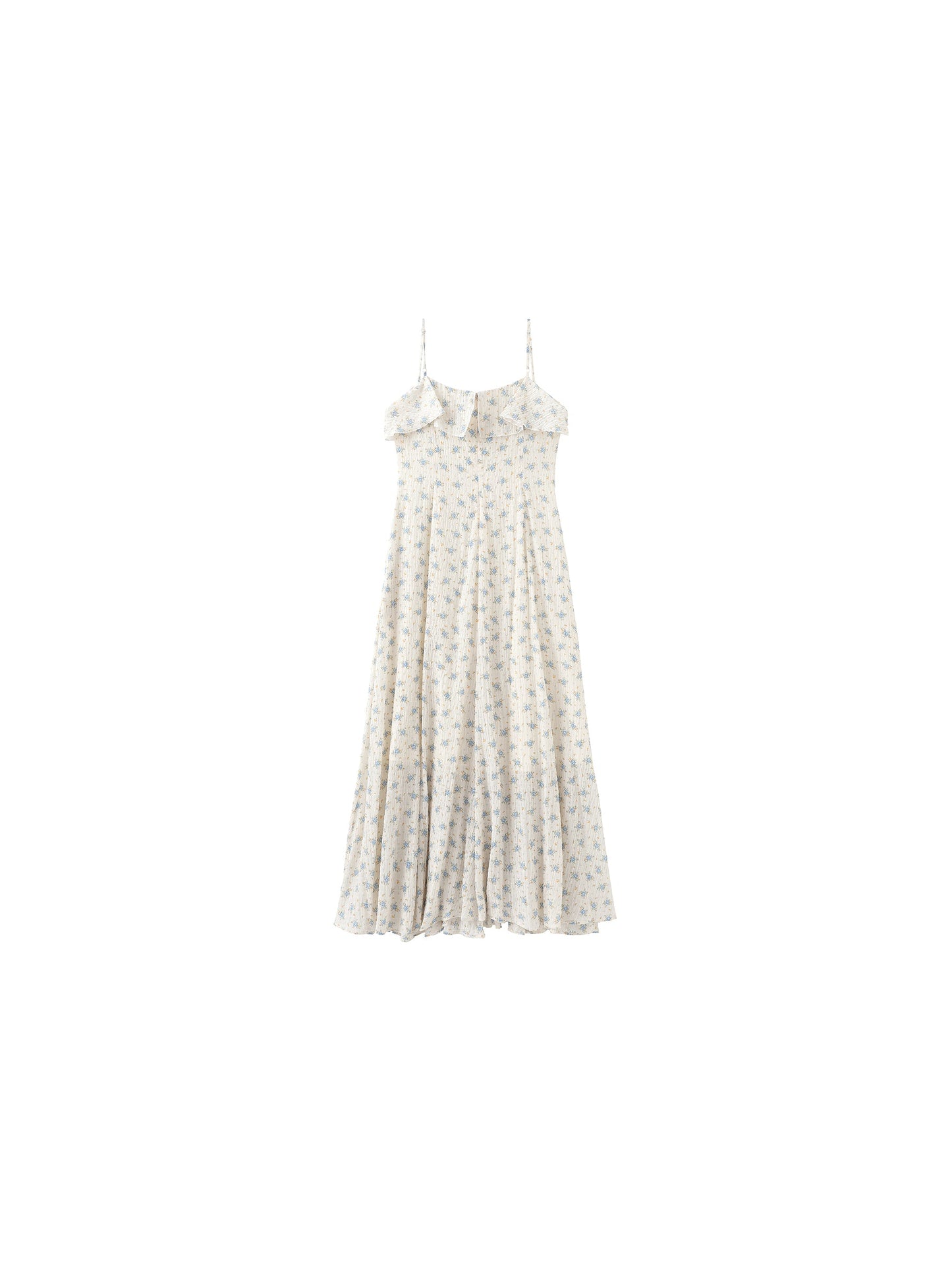 Waist Gathered Floral Sling Dress