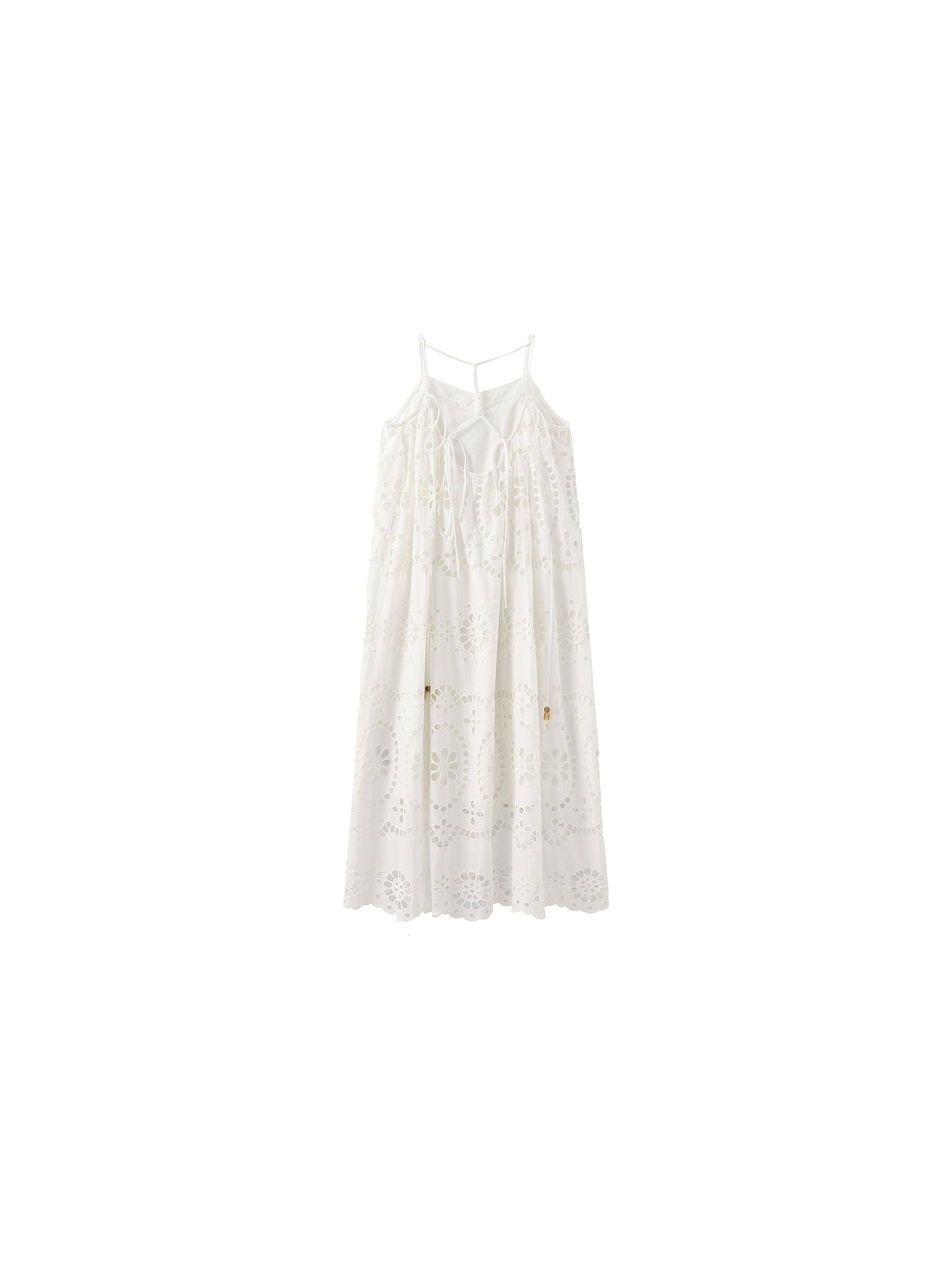 Heavily Embroidered Eyelet Floral Cami Dress