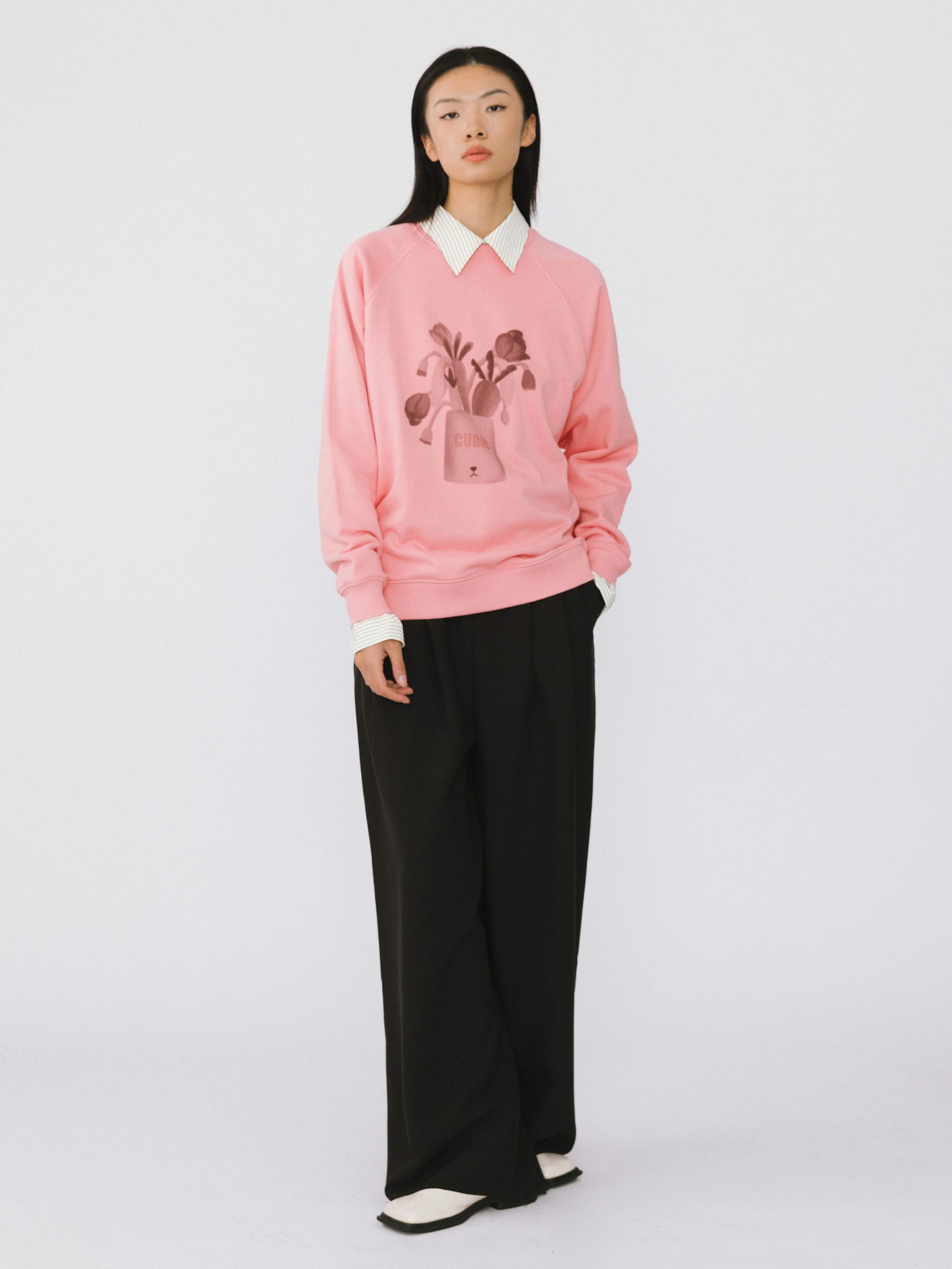 Round Neck Printed Sweatshirt