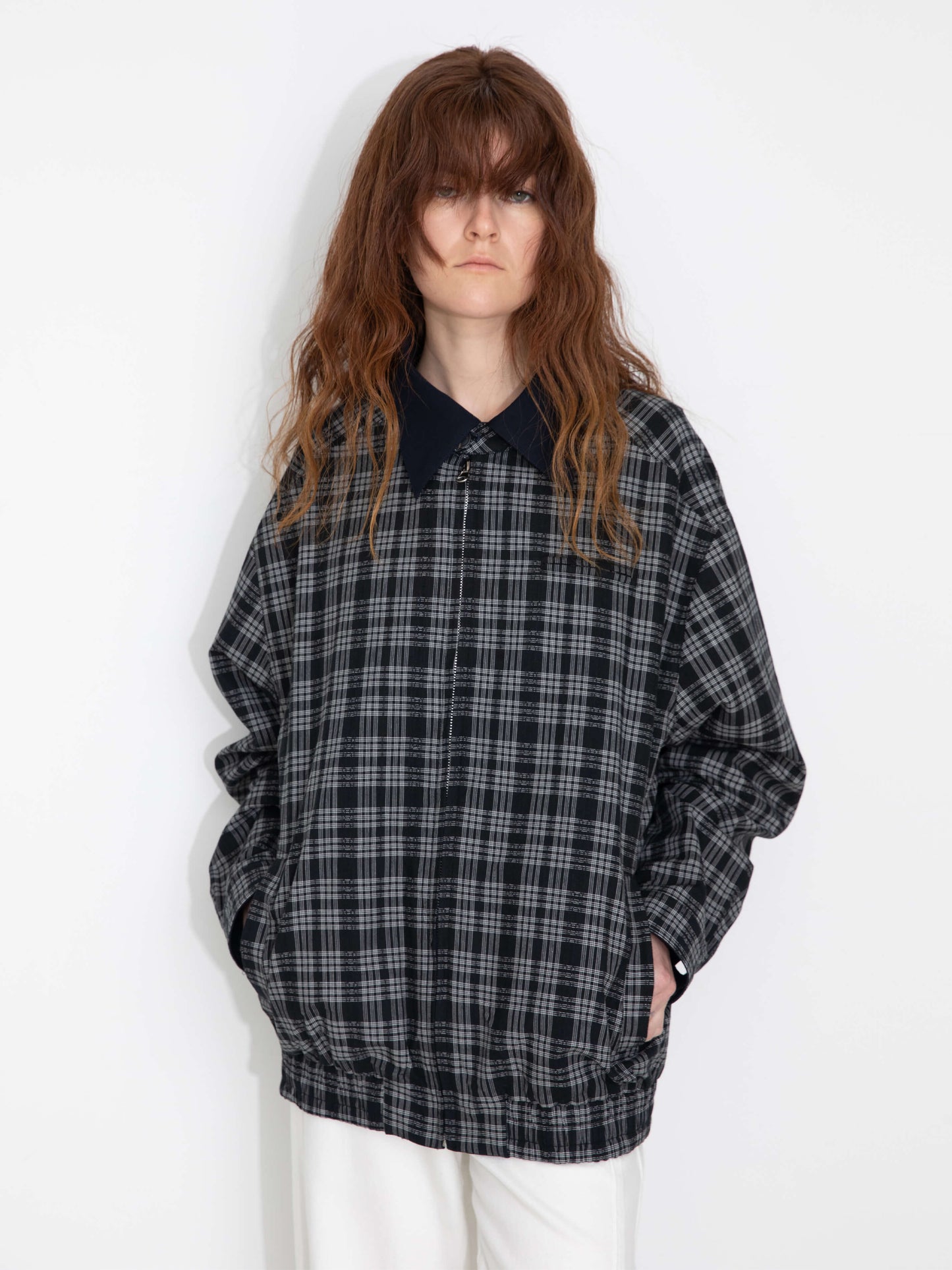 Reversible Jacket with Color-Block Collar