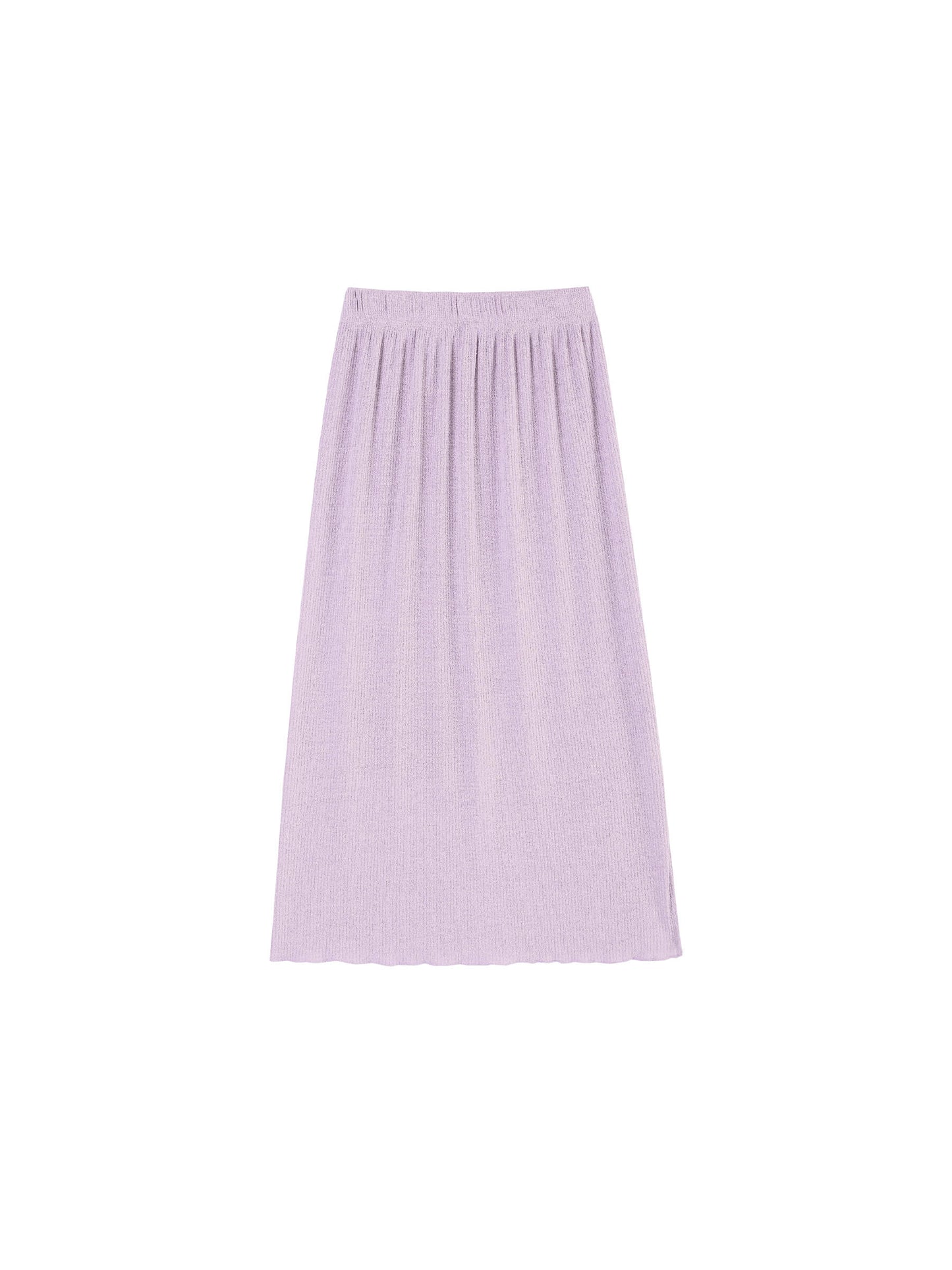A-line Ribbed Knit Midi Skirt