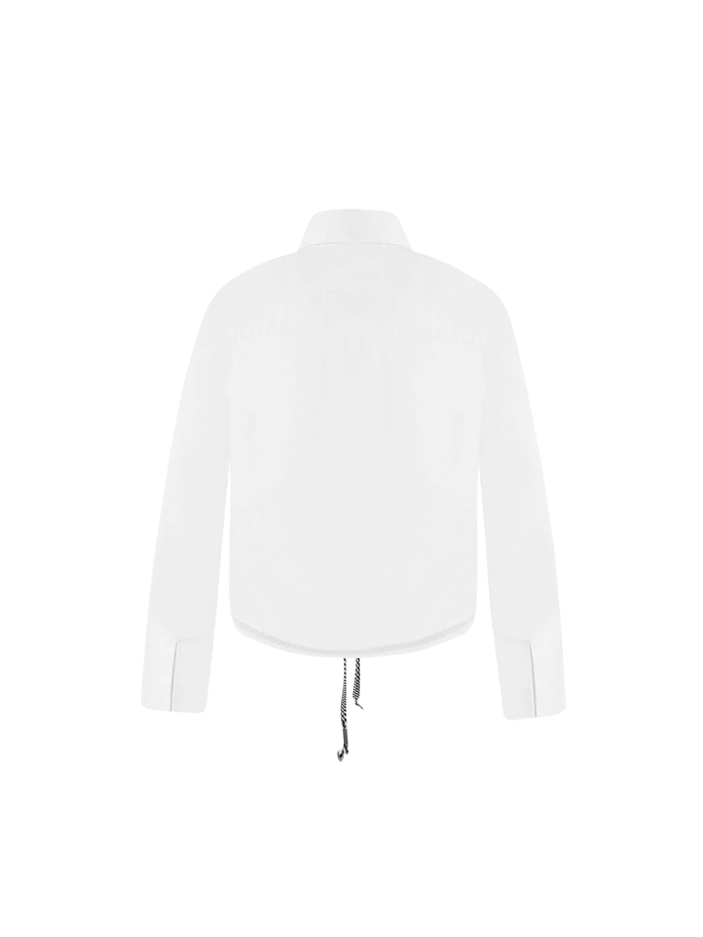 Extra Cropped Shirt with Drawstring Waist