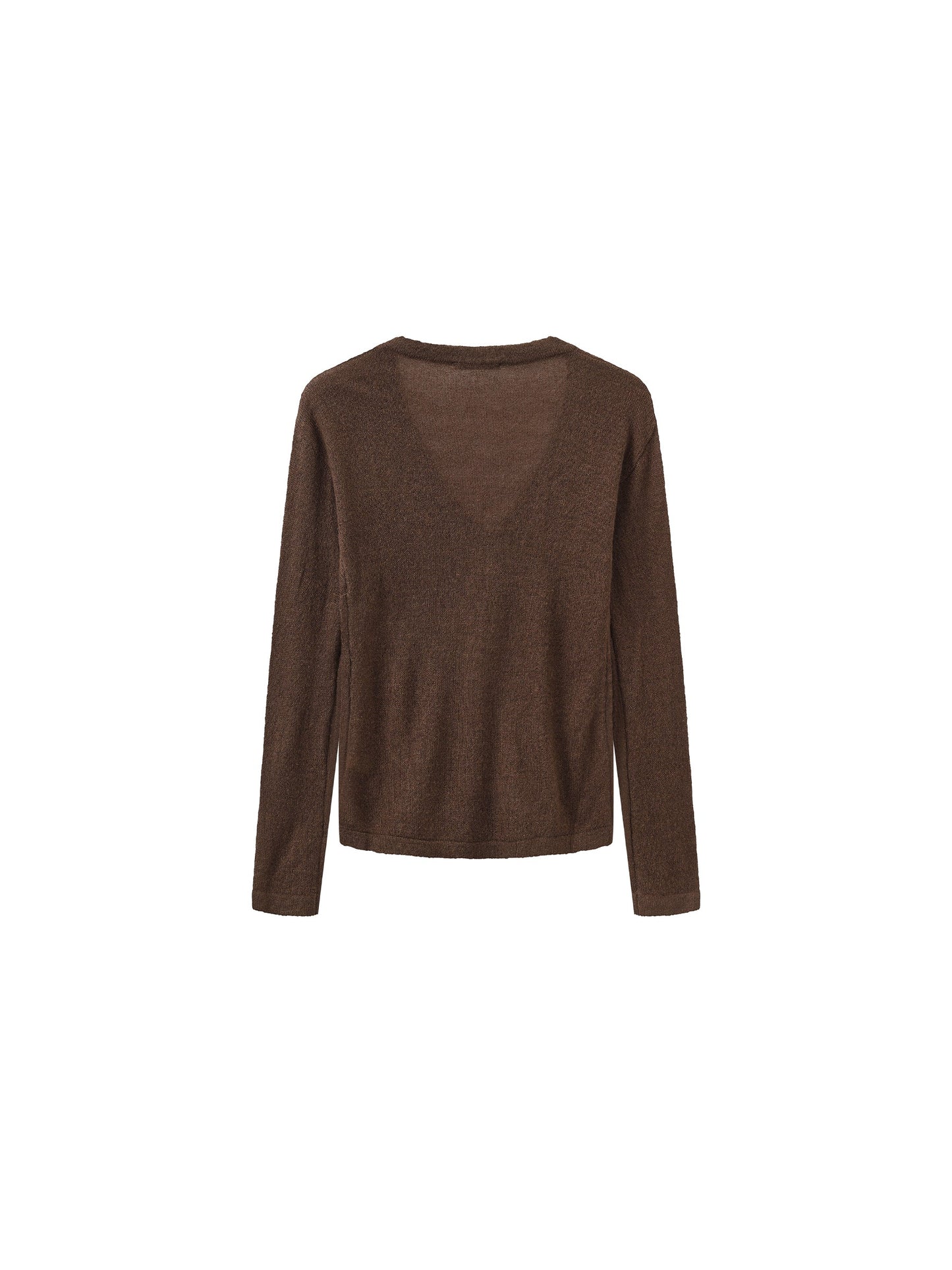 V-Neck Semi-Sheer Loose-Fit Knit Cover-Up