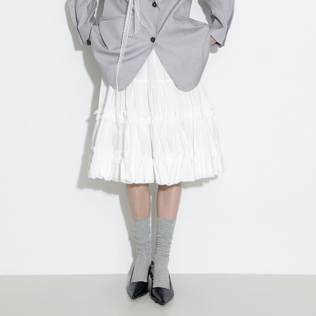 Pure Cotton Ruffle Cake Skirt