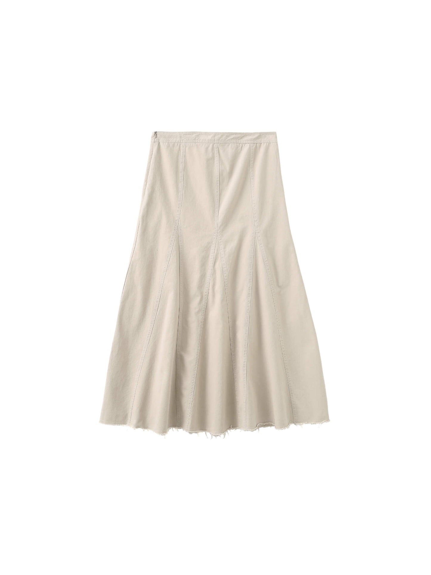 Frayed Denim Maxi Skirt