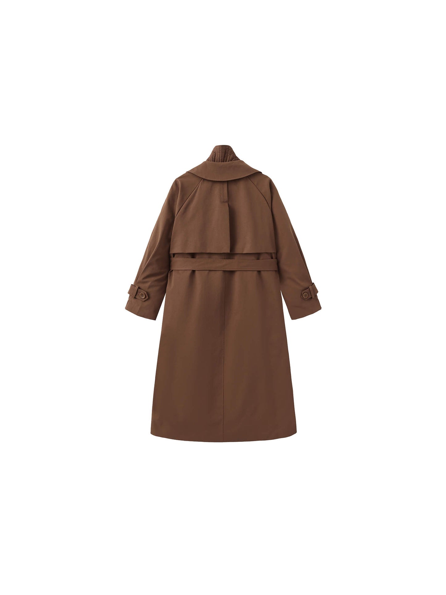 ONE BY CUBIC Double-Layer Long Trench Coat Style Down Coat