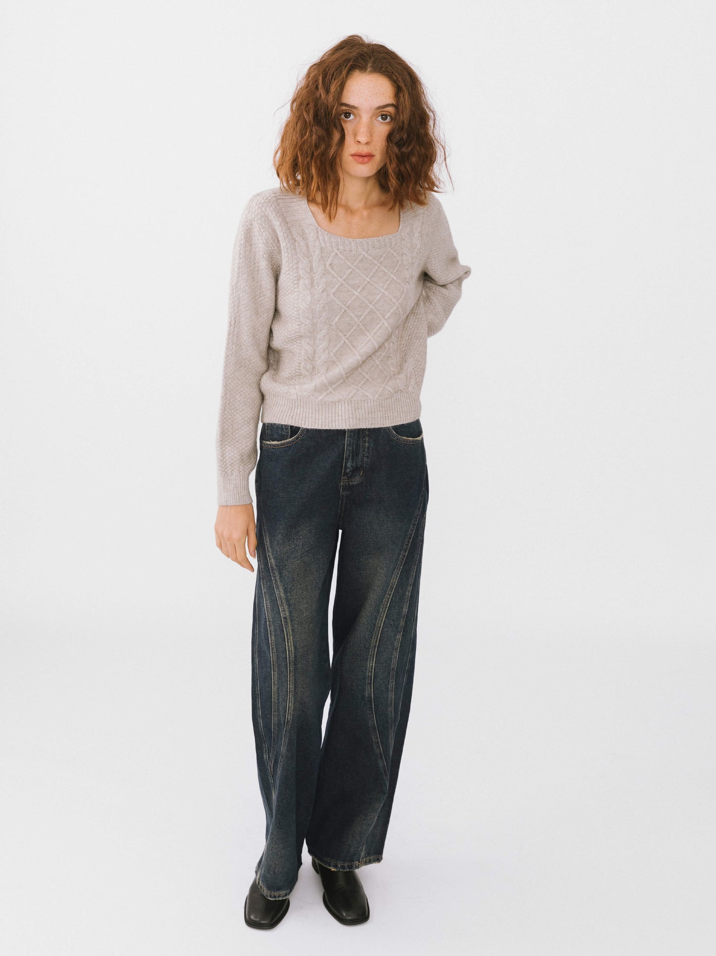 Vintage Style Straight leg Denim Jeans