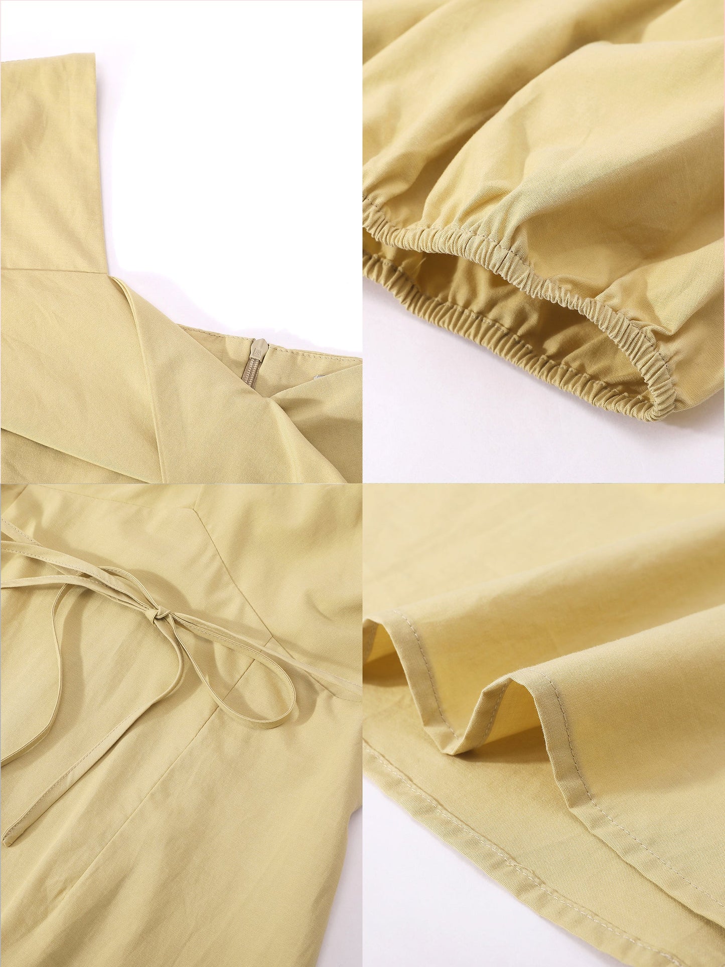Sweetheart Neckline Puff Sleeve Midi Dress