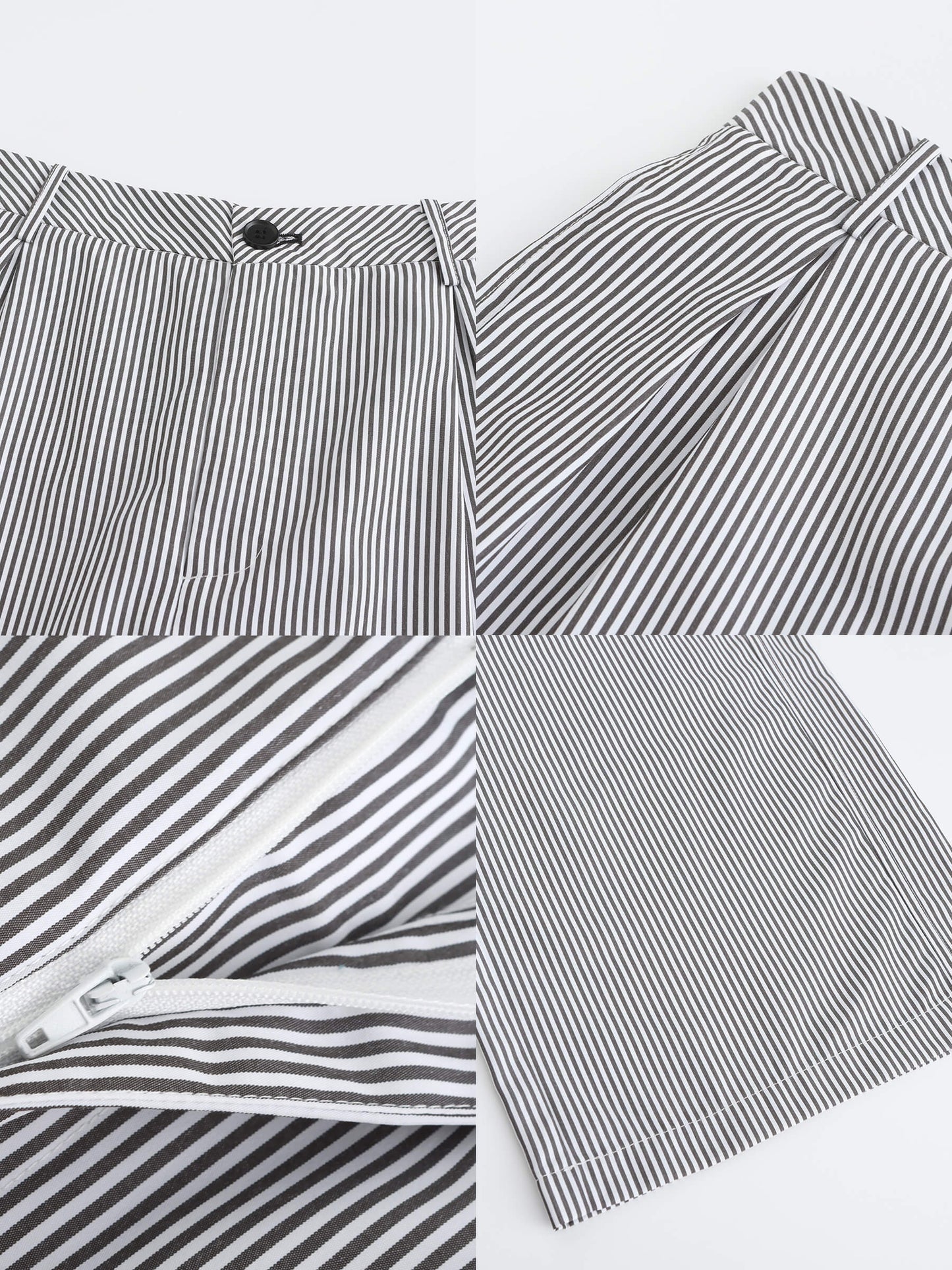 High Rise Pinstripe Tailored Trousers