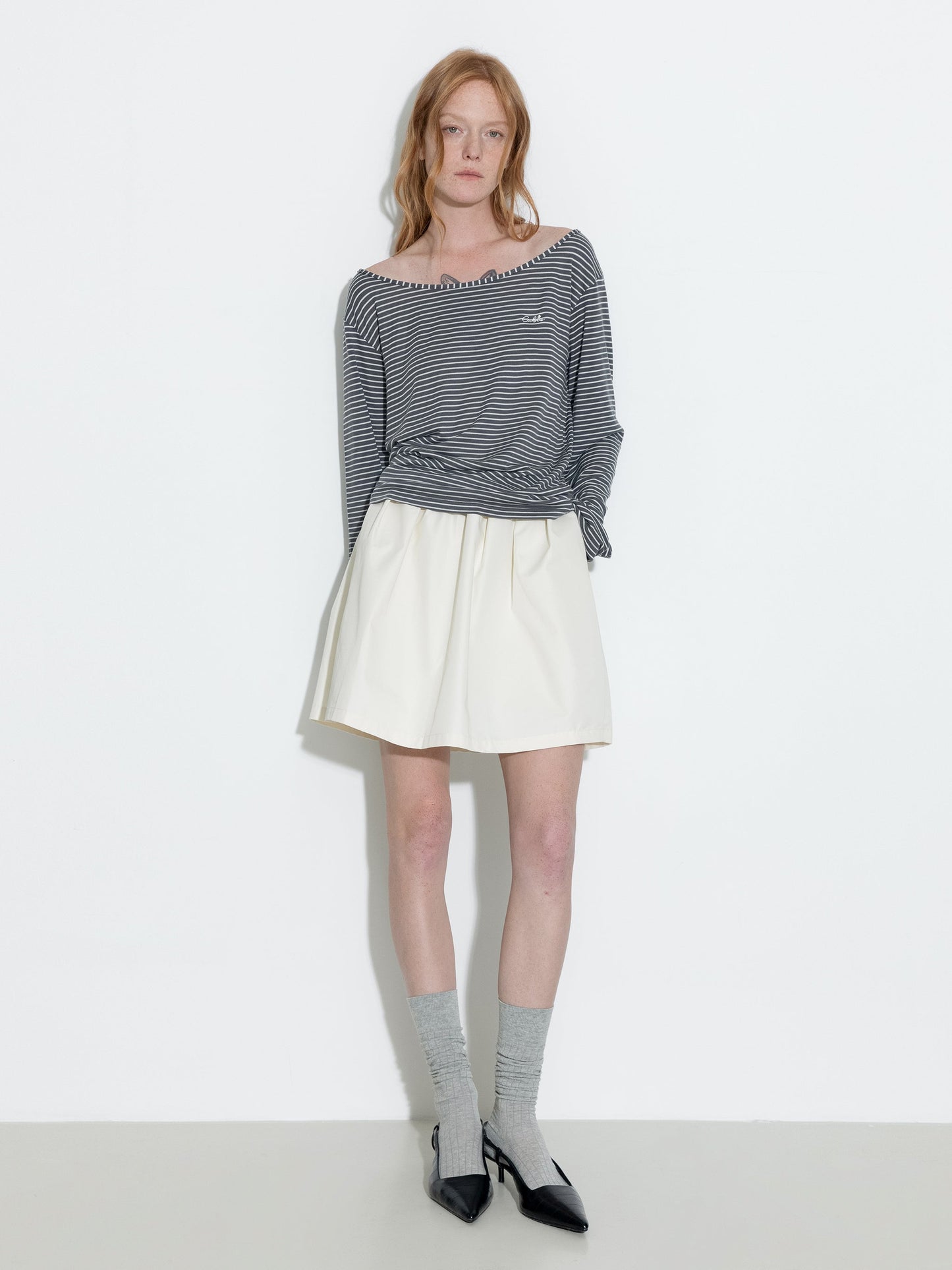 A-line Skirt with Cotton blend