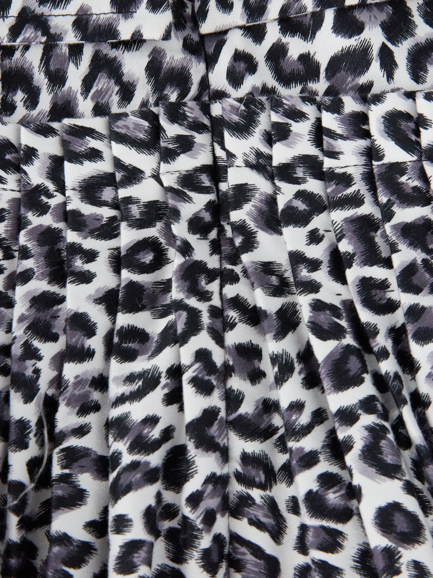100% Cotton Leopard Print A-Line Skirt