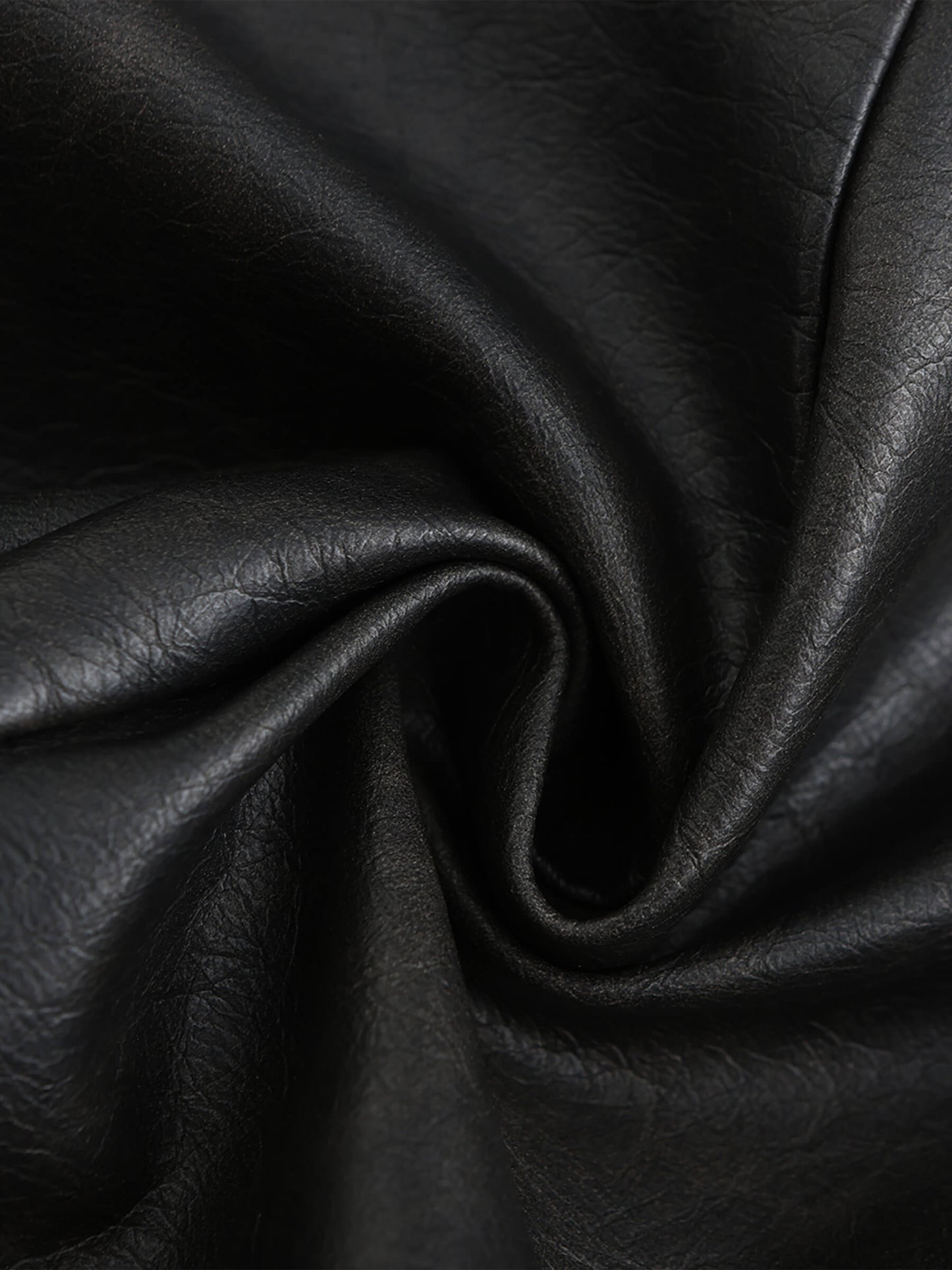 Black Faux Leather Tailored Suit