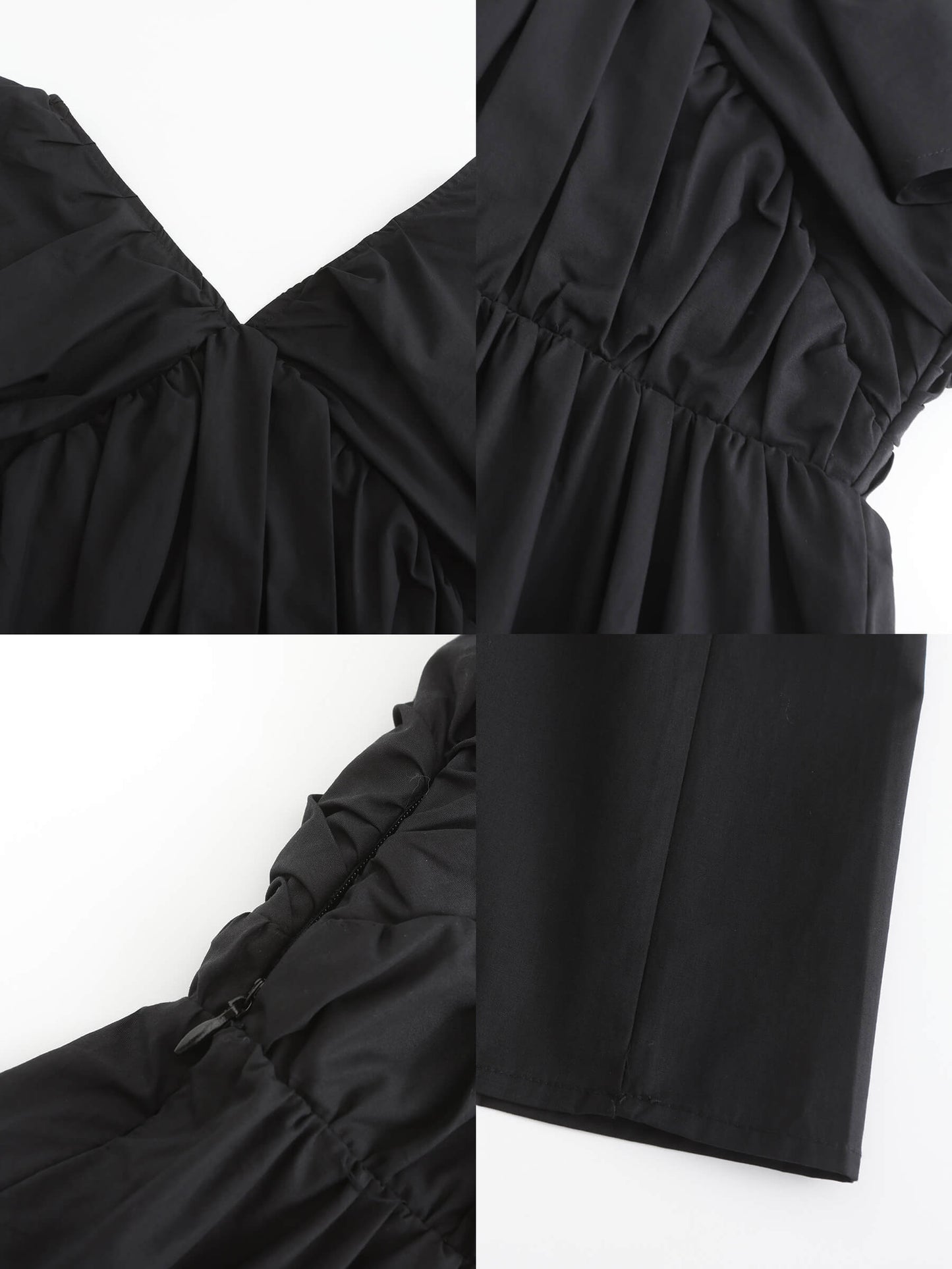 V-Neck Ruched Tiered Dress
