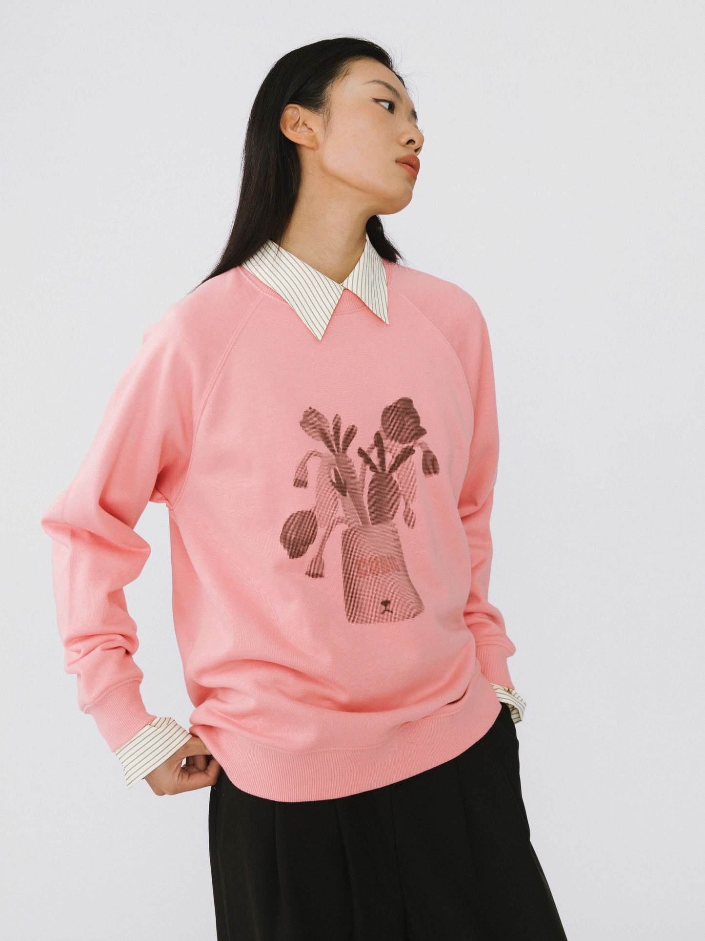 Round Neck Printed Sweatshirt