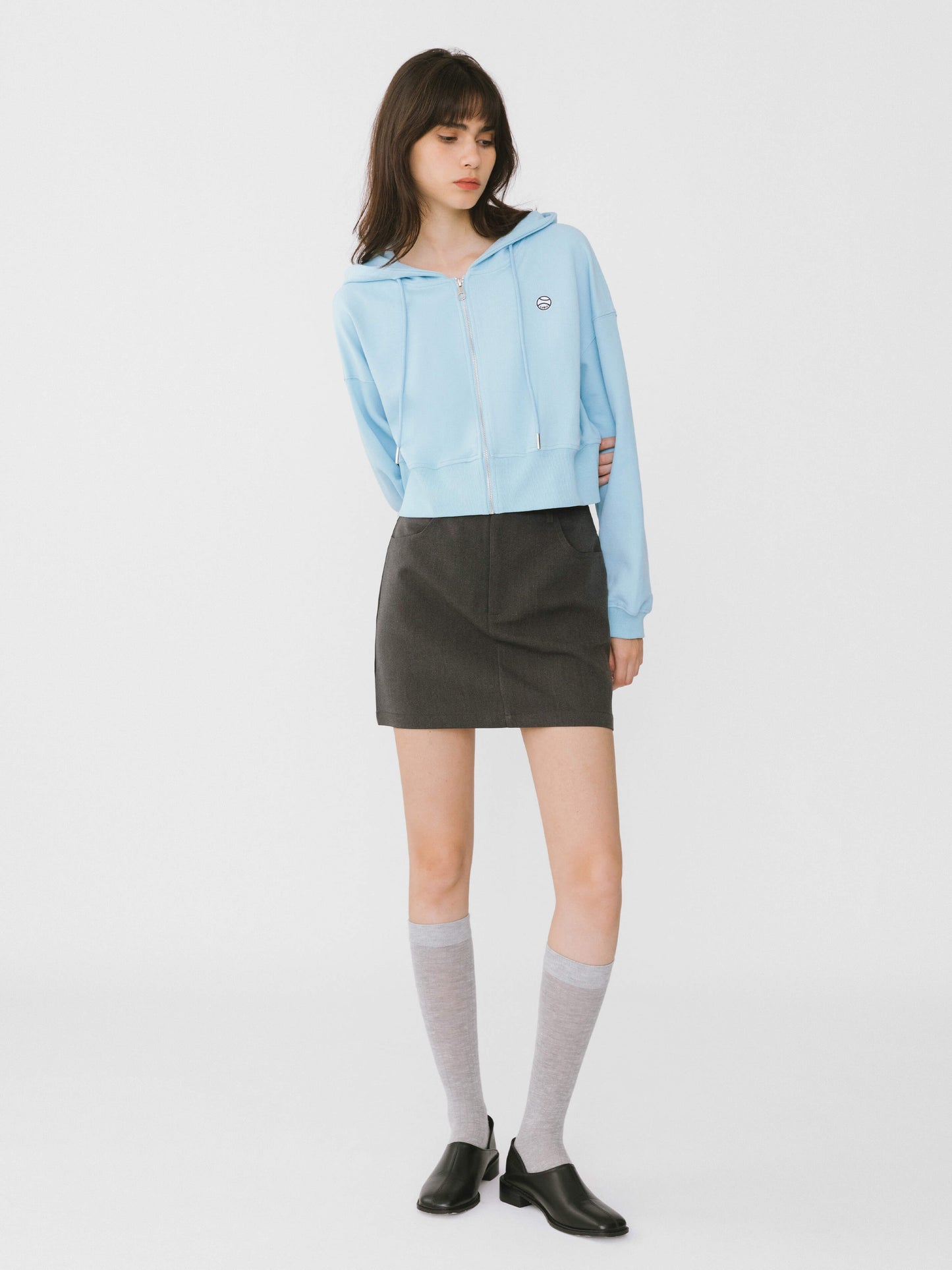 Heart Patch Tailored Mini Skirt