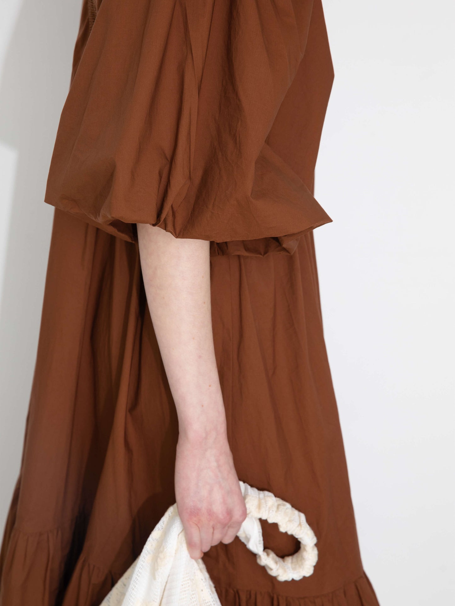 100% Cotton Puff Sleeve Loose-Fit Vacation Dress