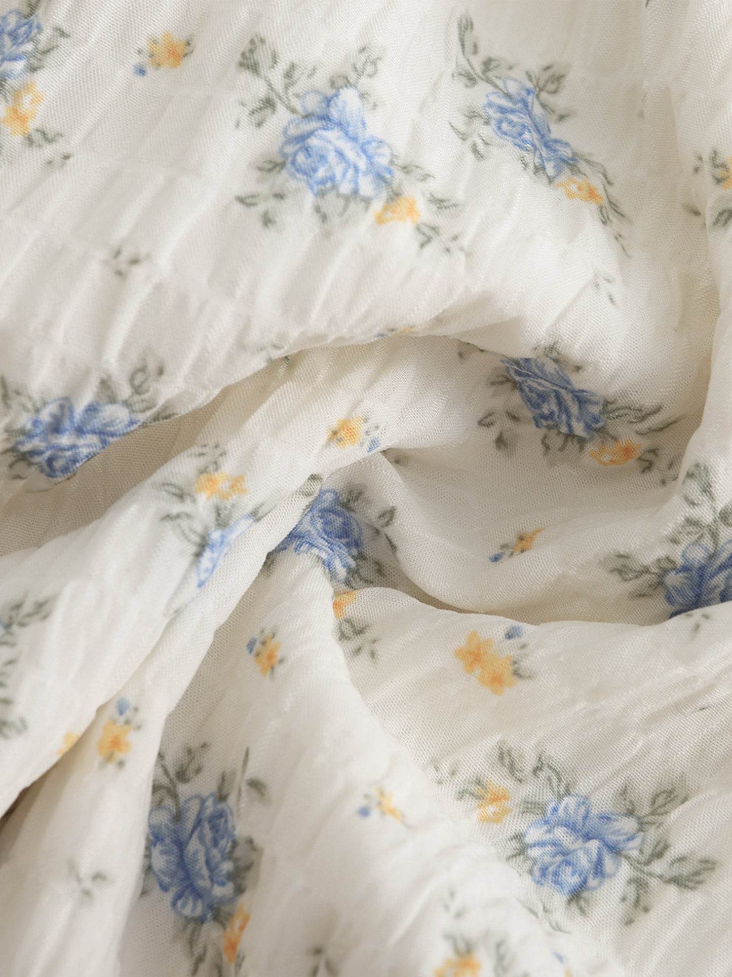 Waist Gathered Floral Sling Dress