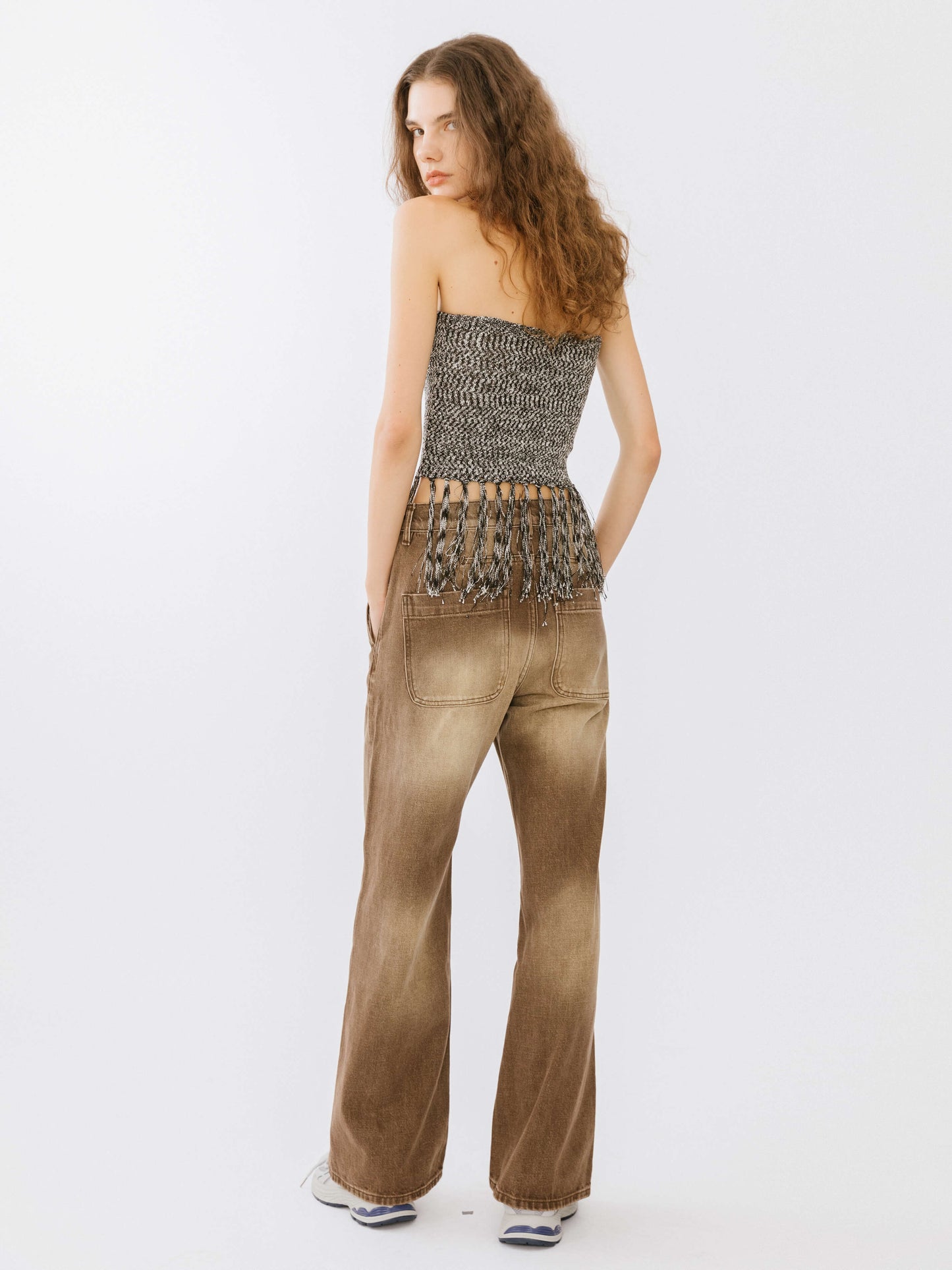 High Waisted Washed Out Boyfriend Jeans