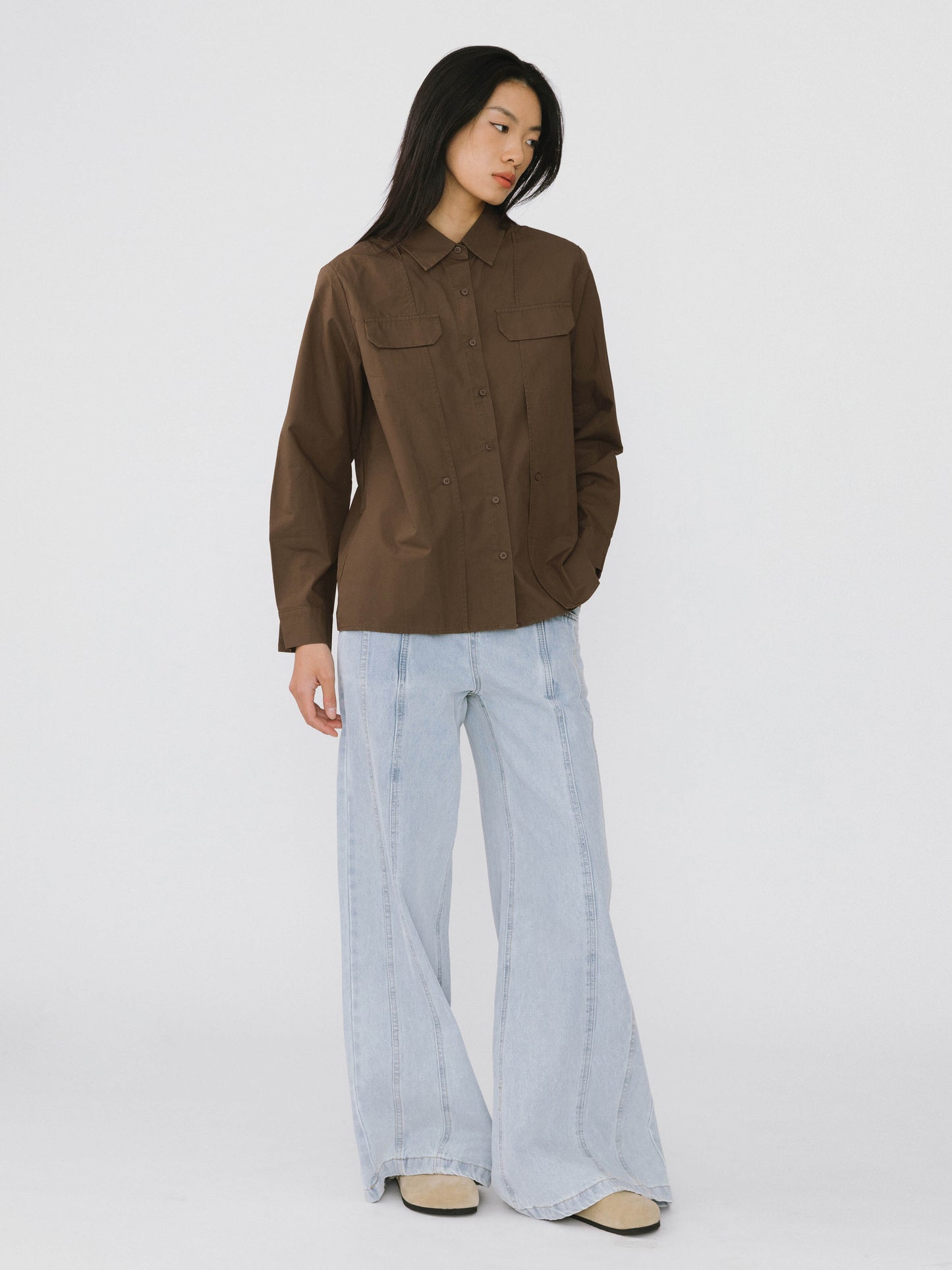 Faux Pocket 100% Cotton Shirt