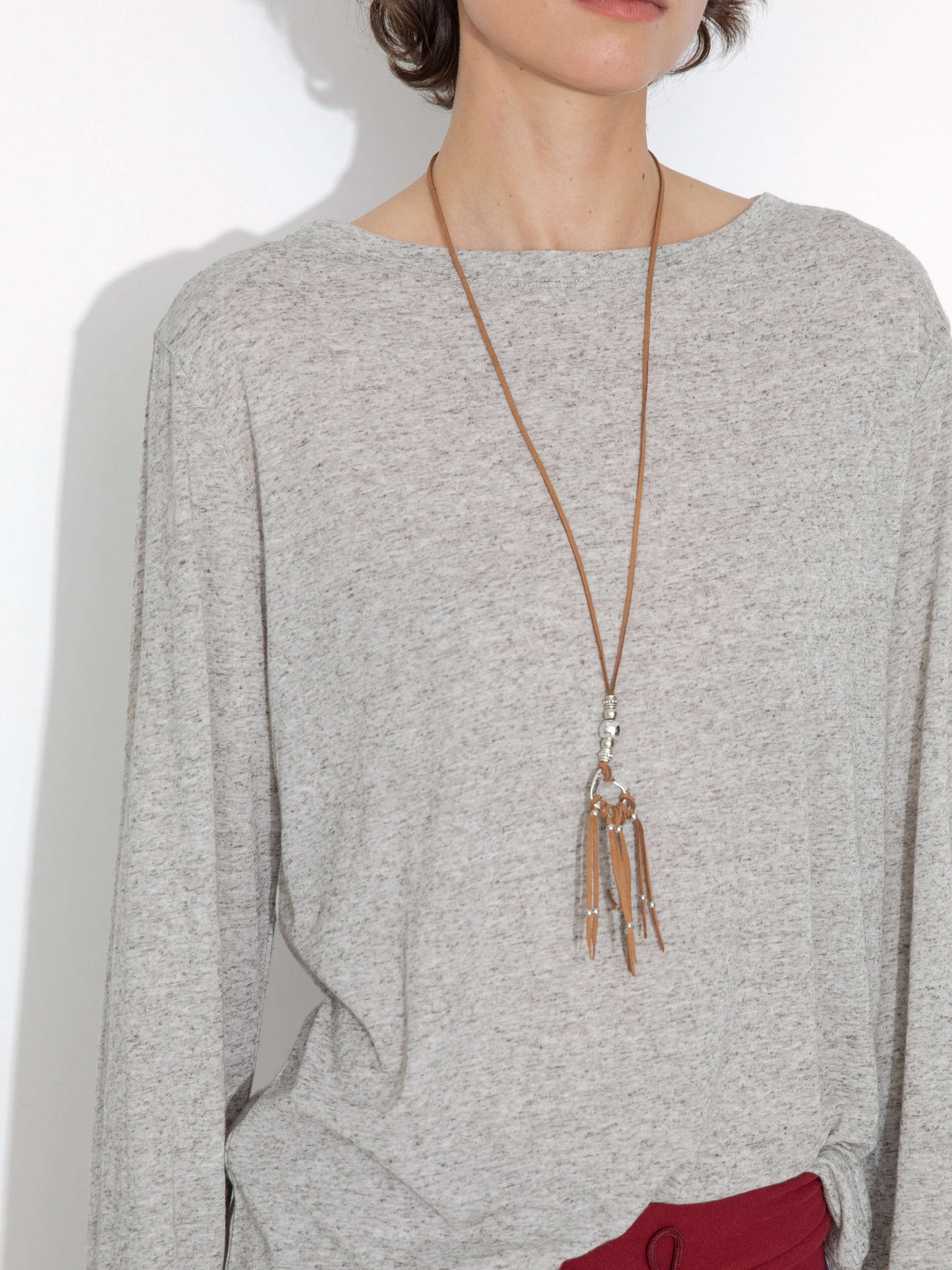 Loose Crew Neck Long Sleeve Knit Top